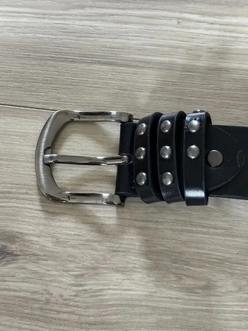 Japanese Brand × Vintage H1 - Vintage Rock Studded Belt (black) Size 32 - 4 Thumbnail