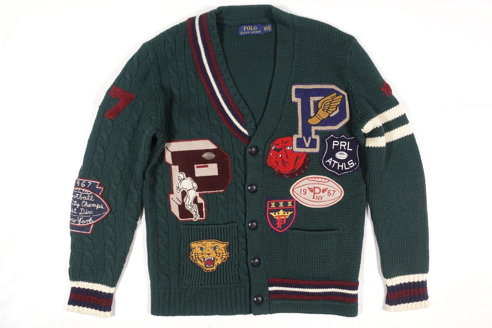 Polo Ralph Lauren Polo Ralph Lauren Cardigan Sweater Varsity Patchwork XS Size US XS / EU 42 / 0 - 1 Thumbnail