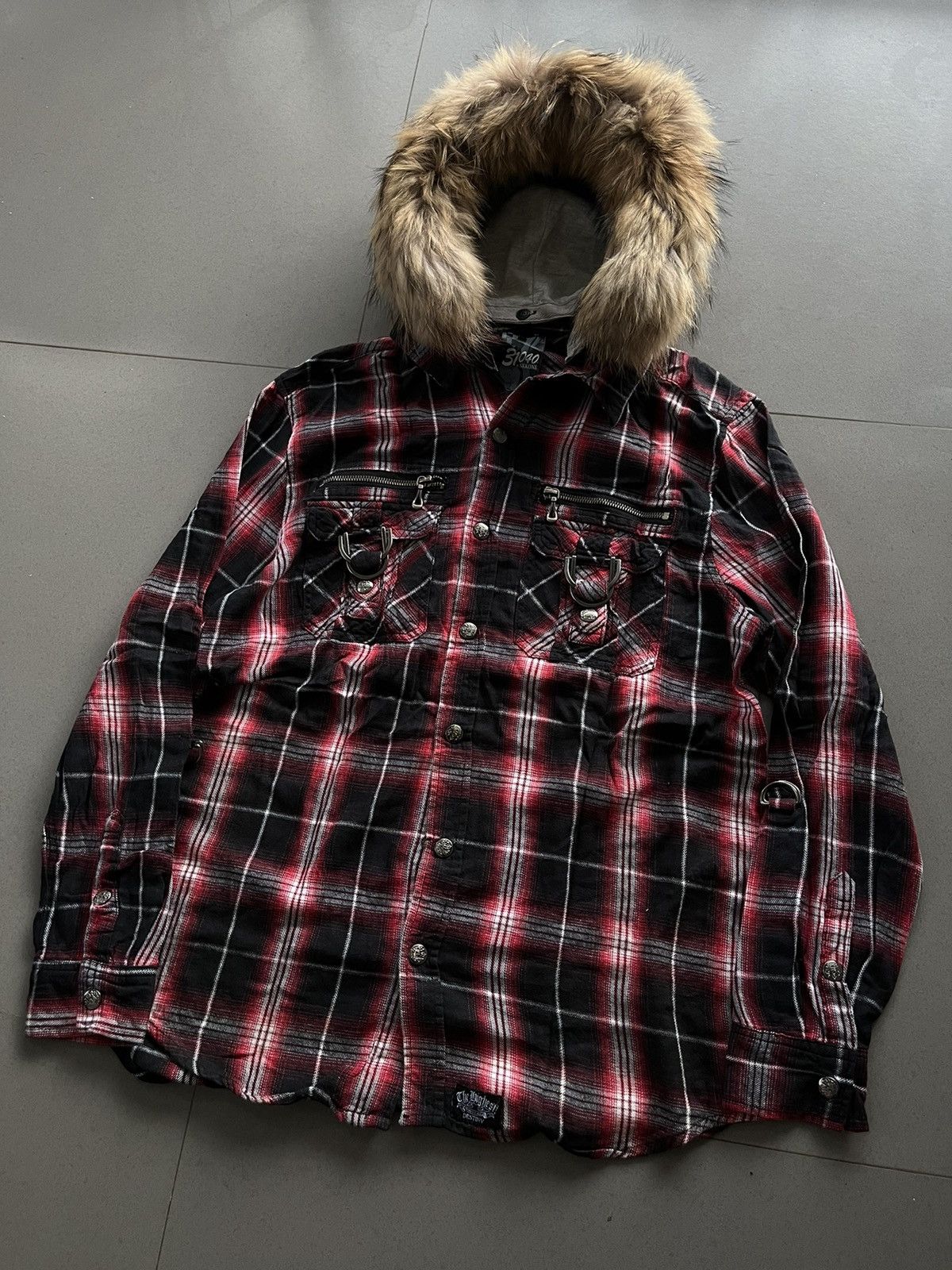 If Six Was Nine × Japanese Brand × Le Grande Bleu (L.G.B.) Japanese~31040=Skkone Double Layer FurHoodie ifsix Lgb Style Size US L / EU 52-54 / 3 - 4 Thumbnail
