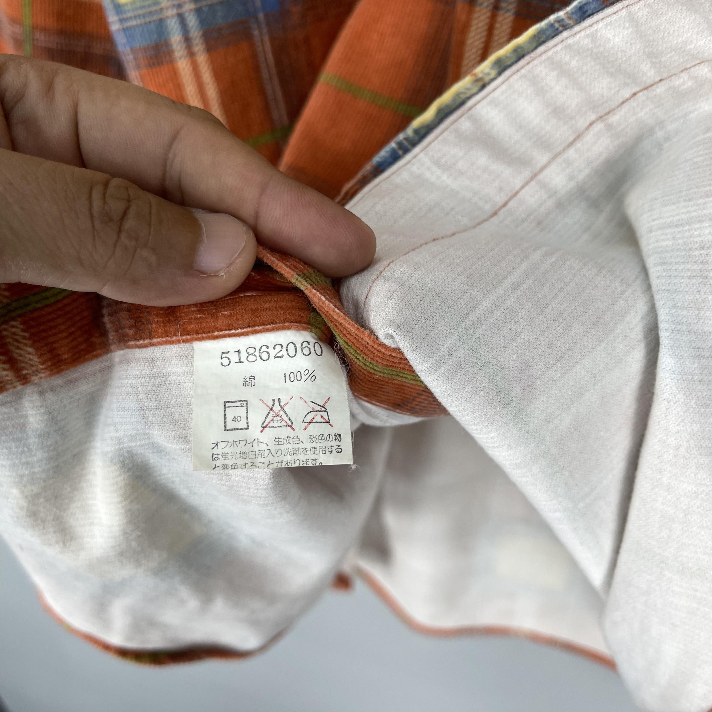 Flannel Vintage Y2K Plaid Checkered Tartan Orange Flannel Size US L / EU 52-54 / 3 - 5 Thumbnail