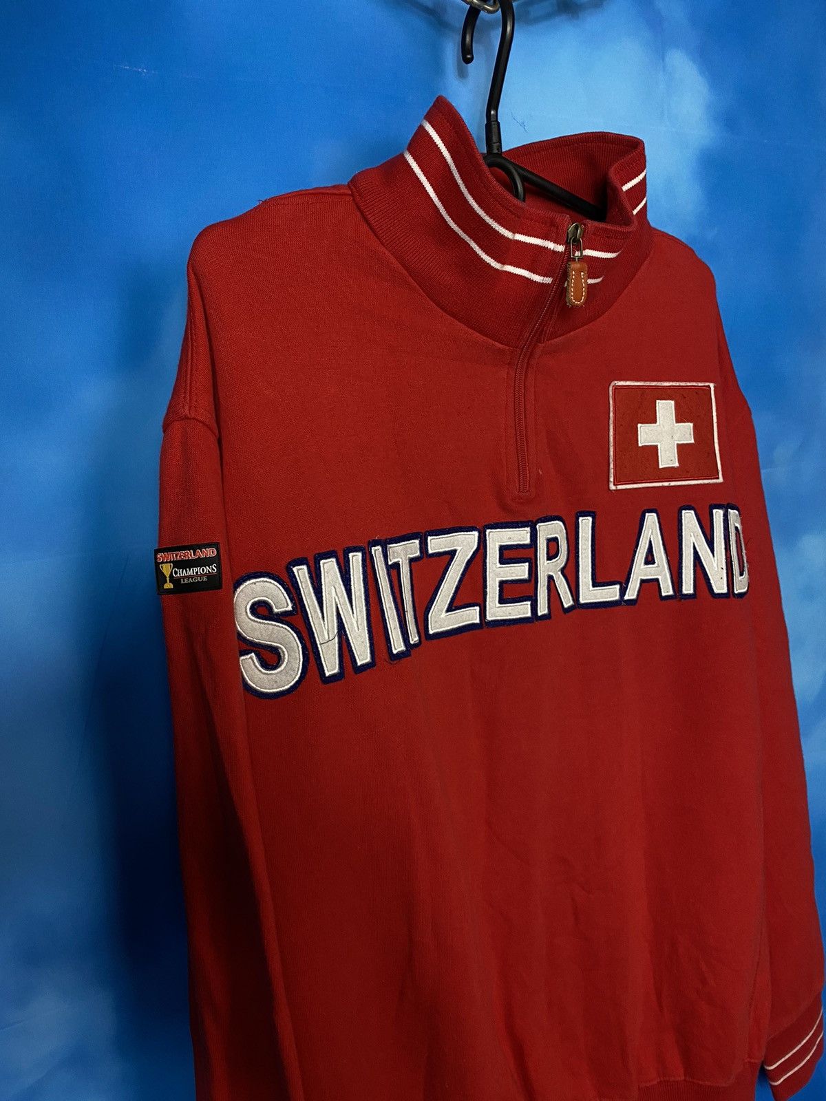 Japanese Brand × Vintage 💥 SWITZERLAND VTG RUGBY CHAMPION LEAGUE 1/3 ZIP SWEATSHIRT Size US L / EU 52-54 / 3 - 2 Thumbnail