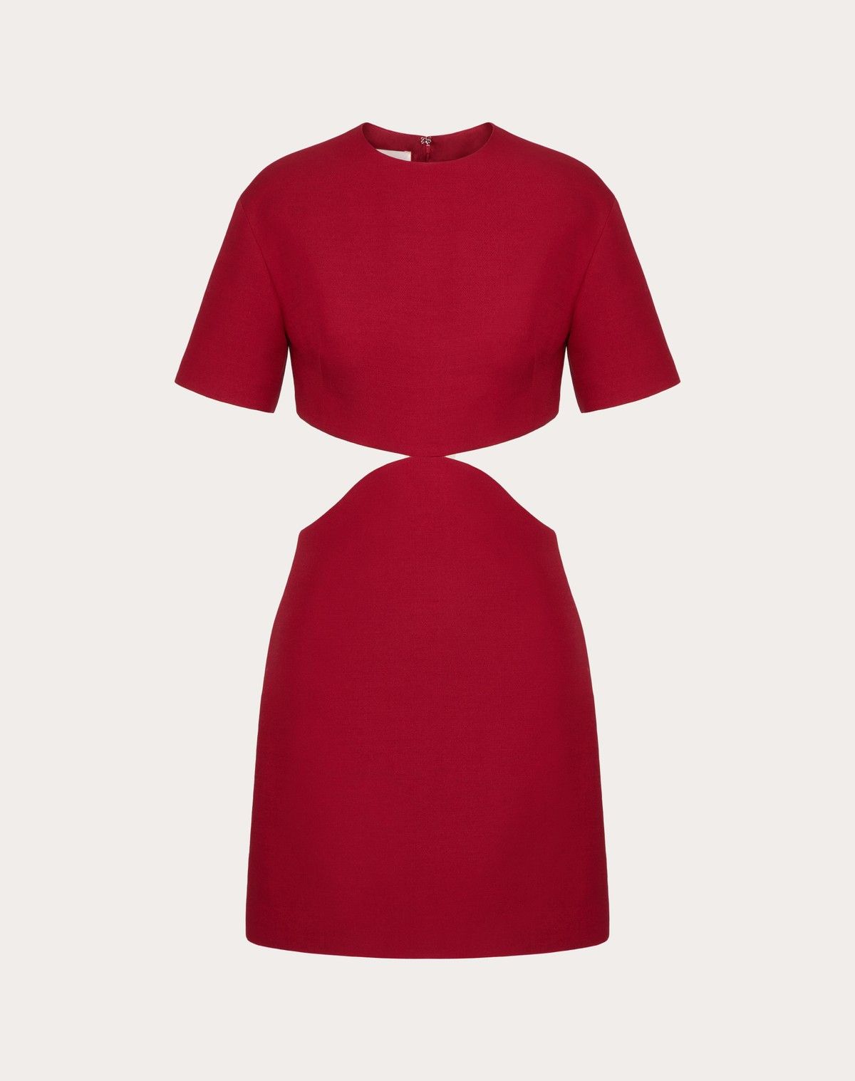Valentino o1s1wg110525 Crepe Couture Short Dress in Red Size M / US 6-8 / IT 42-44 - 1 Thumbnail