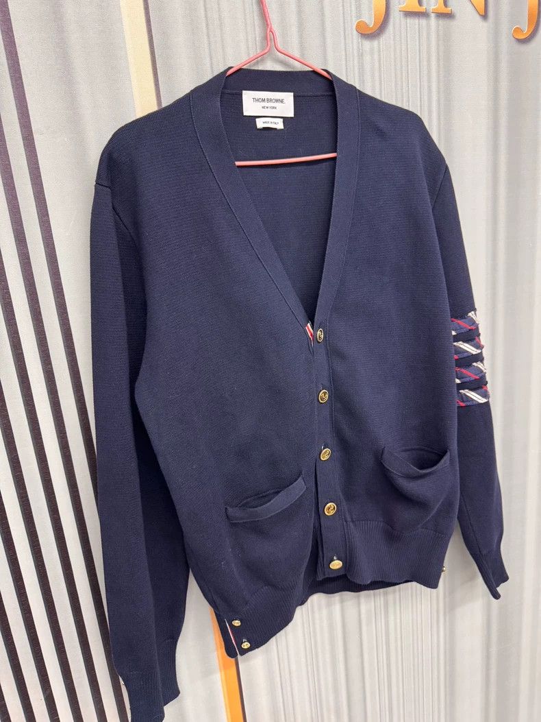 Thom Browne Thom Browne Knitted cardigan jacket Size US L / EU 52-54 / 3 - 1 Thumbnail