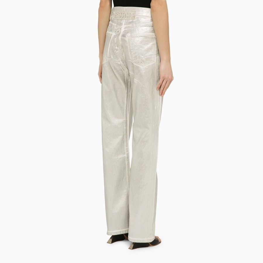 ROTATE o1d2blof0924 Denim Pant in White Size 27" / US 4 / IT 40 - 4 Thumbnail