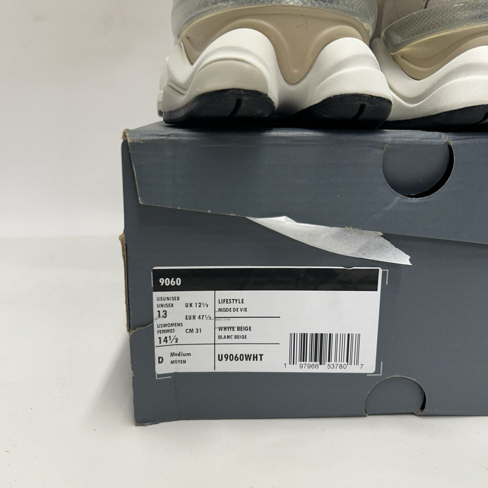 New Balance New Balance 9060 “Sea Salt Moonbeam” U9060WHT Size US 13 / EU 46 - 5 Thumbnail