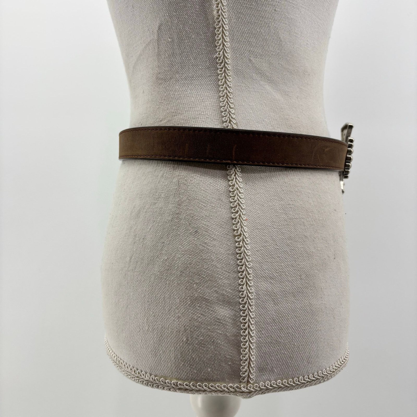 Other 3-D Belt Co. Women's Belt Large Skinny Western Cowgirl Brown Size ONE SIZE - 4 Thumbnail