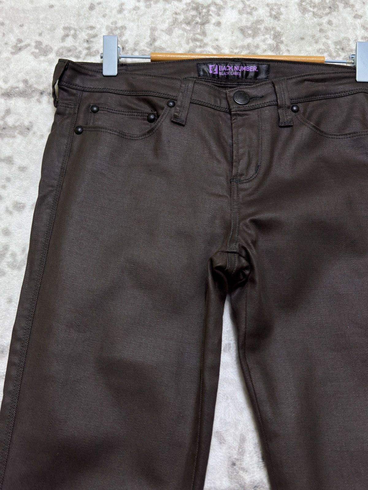 Hysteric Glamour Vintage BACK NUMBER Waxed Skinny Low-Rise Denim Jeans Size US 30 / EU 46 - 4 Thumbnail