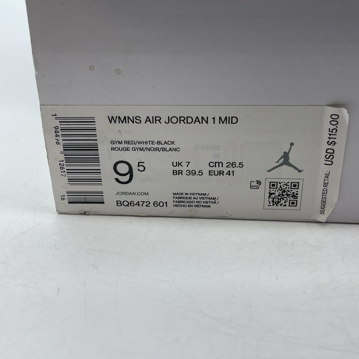 Jordan Brand Air Jordan 1 mid gym red black Size US 9.5 / IT 39.5 - 9 Thumbnail