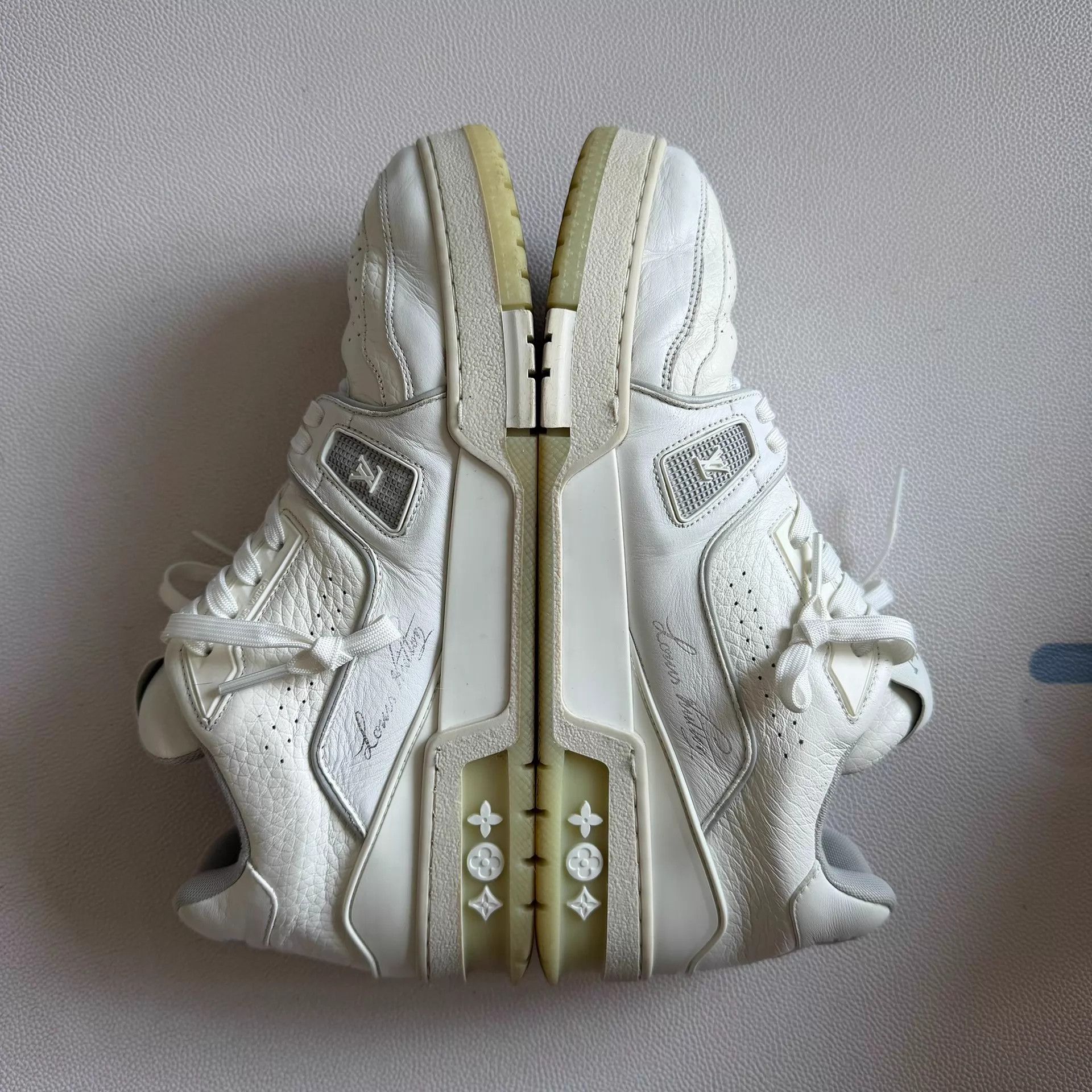 Louis Vuitton LV White Cement Trainer US6/EU40 Uncleaned w/Box Size US 7 / EU 40 - 6 Thumbnail