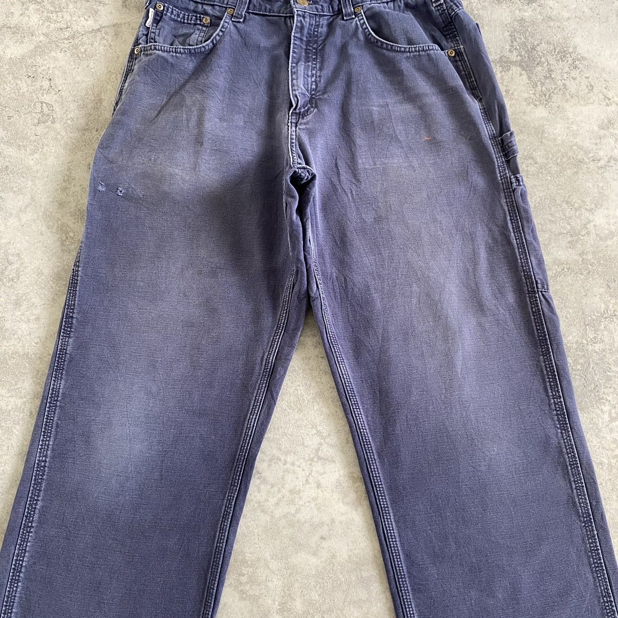 Carhartt Vintage Carhartt Faded Navy Blue Carpenter Work Pants Size US 33 - 4 Thumbnail