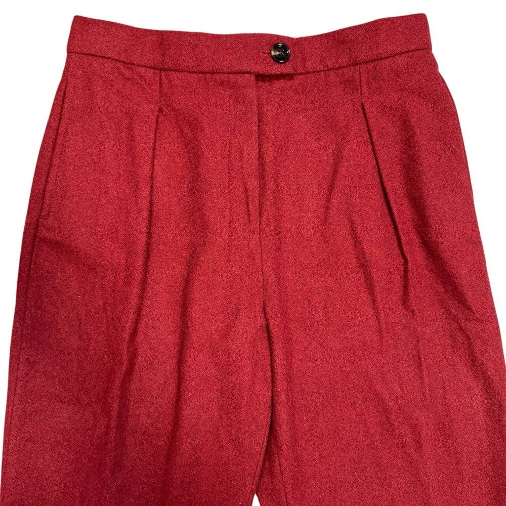 Mango New MANGO Women's Wool Red Pants Size 6 Size 28" / US 6 / IT 42 - 6 Thumbnail