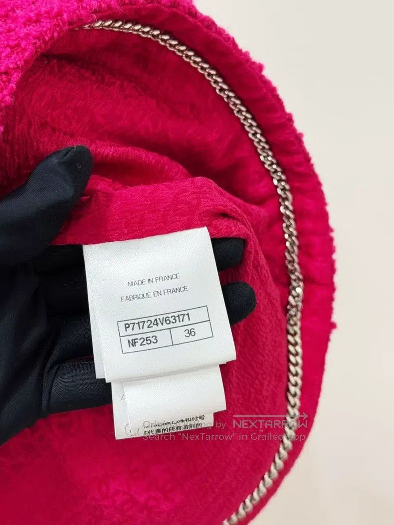 Chanel Chanel Rose-red diamond-buttoned short coat Size XS / US 0-2 / IT 36-38 - 7 Thumbnail