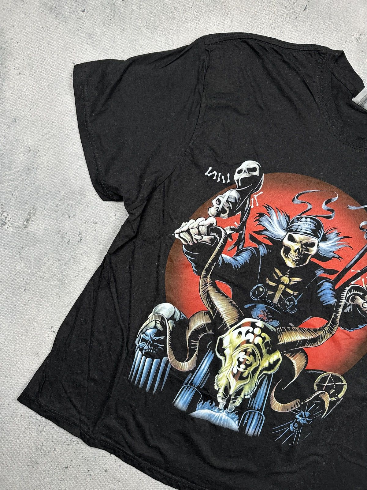 Vintage Occult Skeleton Ritual Graphic Tshirt Black Heavy Metal Rock Size US XXL / EU 58 / 5 - 3 Thumbnail