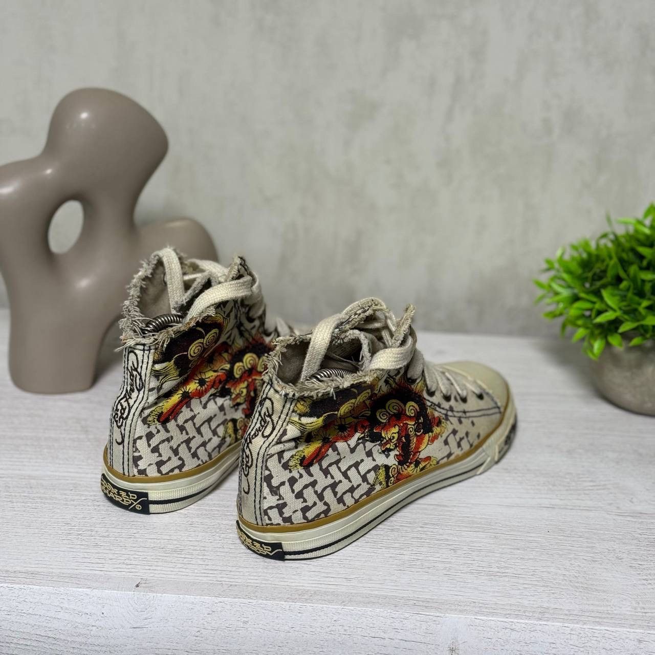 Ed Hardy Vintage Ed Hardy by Christian Audigier Hi Top Sneakers Size US 7 / EU 40 - 9 Thumbnail