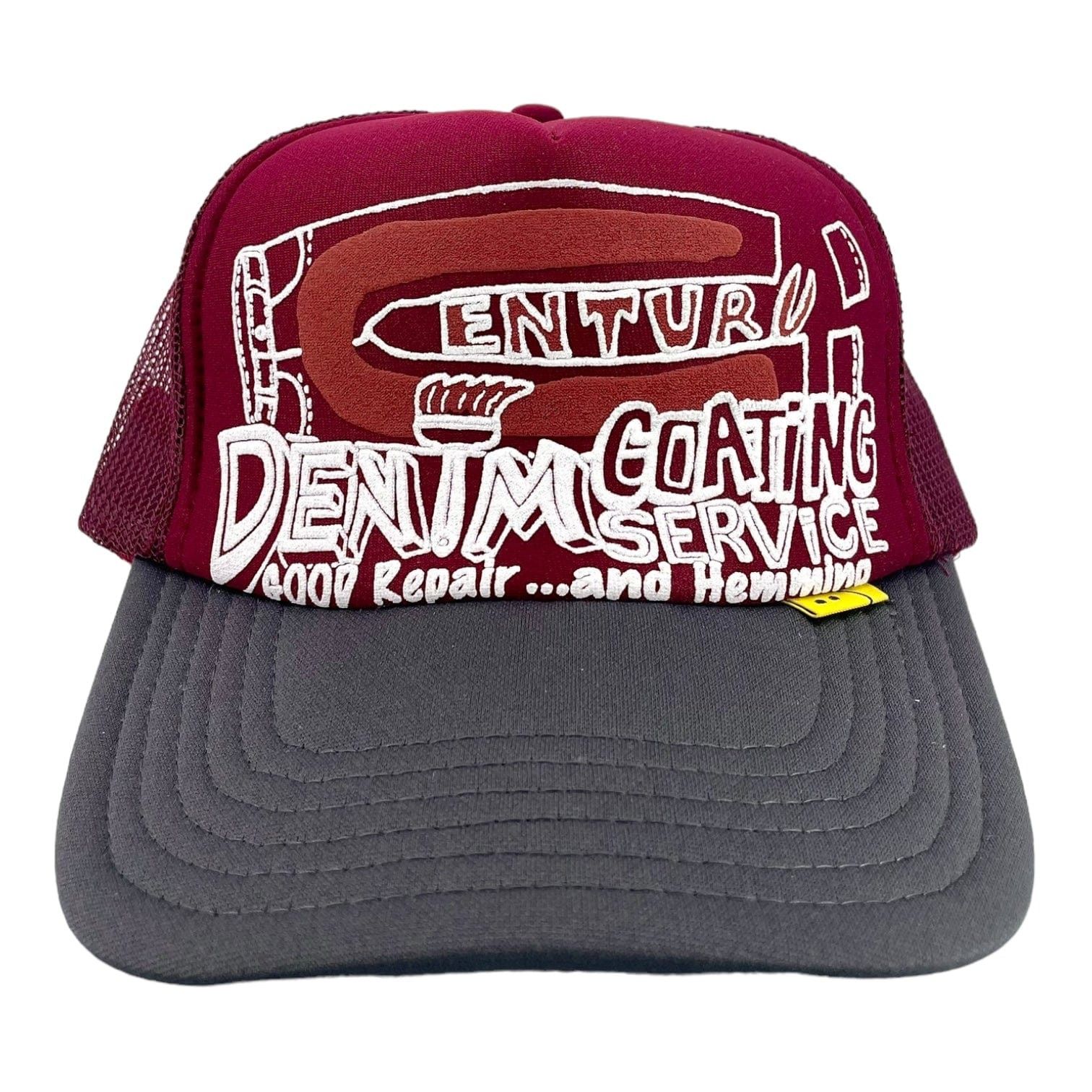 Kapital Century Denim Coating Service Trucker Burgundy | Grailed