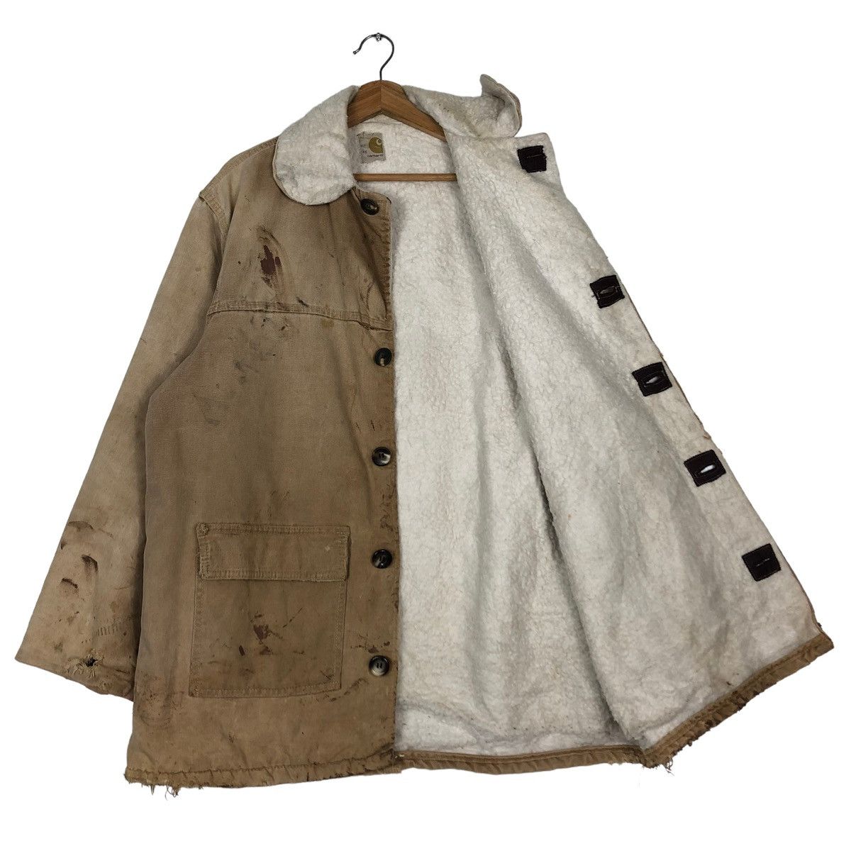 Carhartt 🔥VINTAGE 60’s CARHARTT CHORE WORK JACKET RUSTY WORN Size US M / EU 48-50 / 2 - 11 Thumbnail