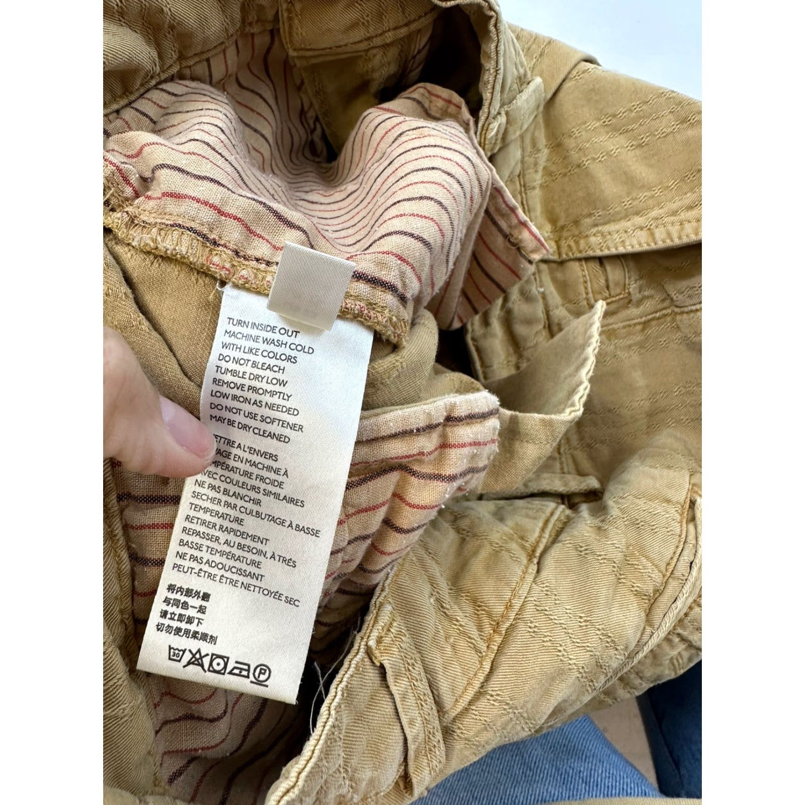 Anthropologie VINTAGE Anthropologie Pants Women’s 25 Khaki Beige Khakis Cotton Twill Straight 25 Women Size 42" / US 20 - 5 Thumbnail