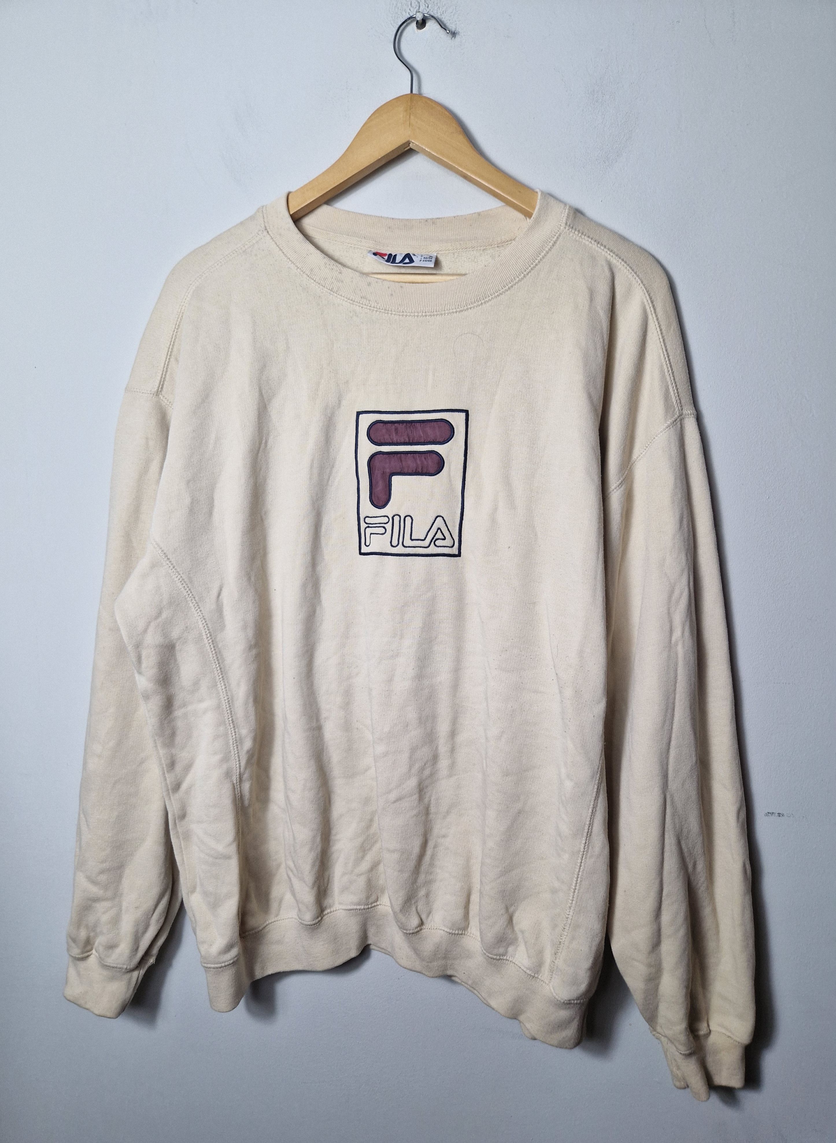 Fila Fila vintage 90s beige sweatshirt Size US XL / EU 56 / 4 - 1 Thumbnail