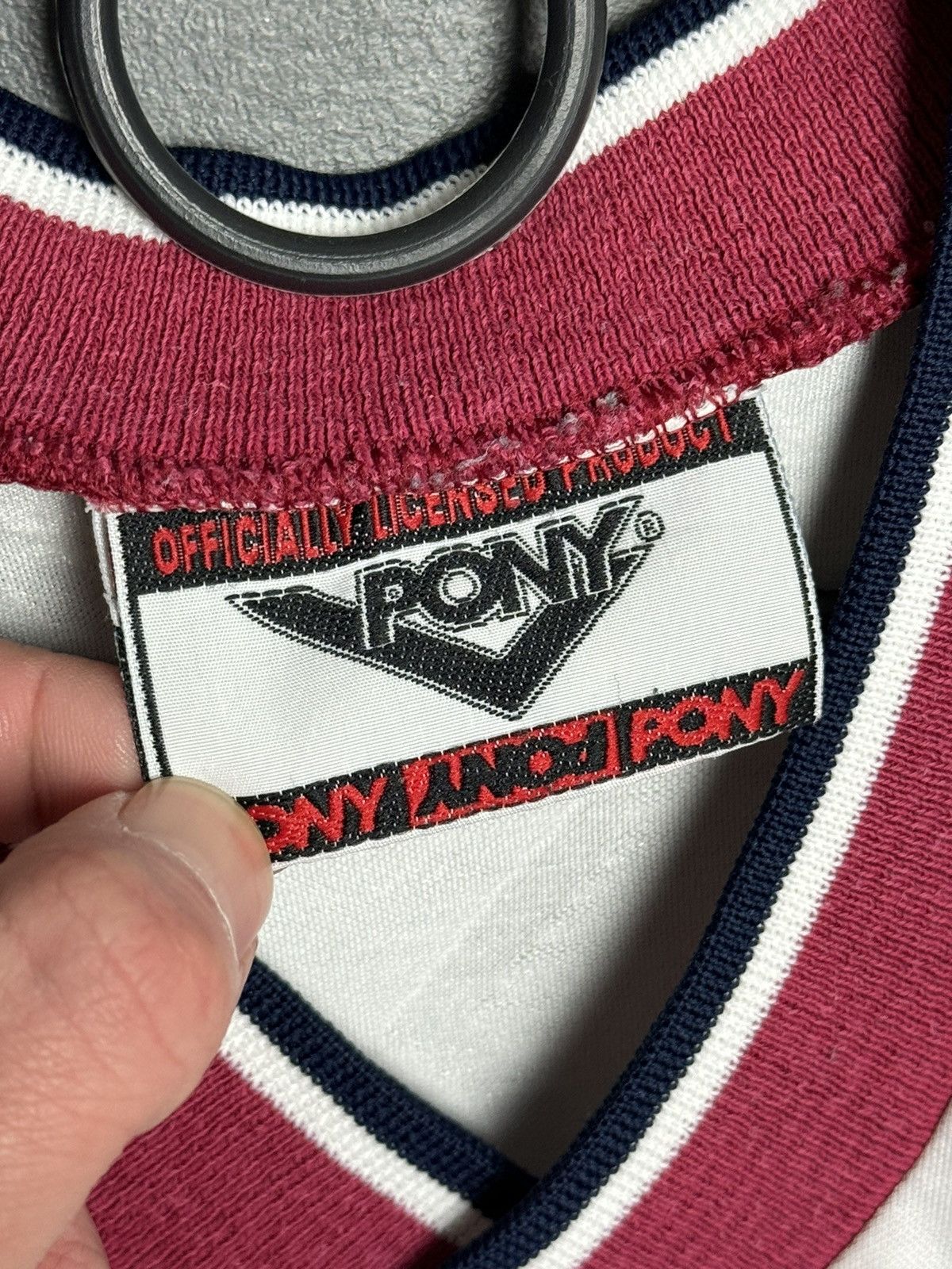PONY West Ham United 94/96 MATCH WORN Third Football Jersey Size US XL / EU 56 / 4 - 23 Thumbnail