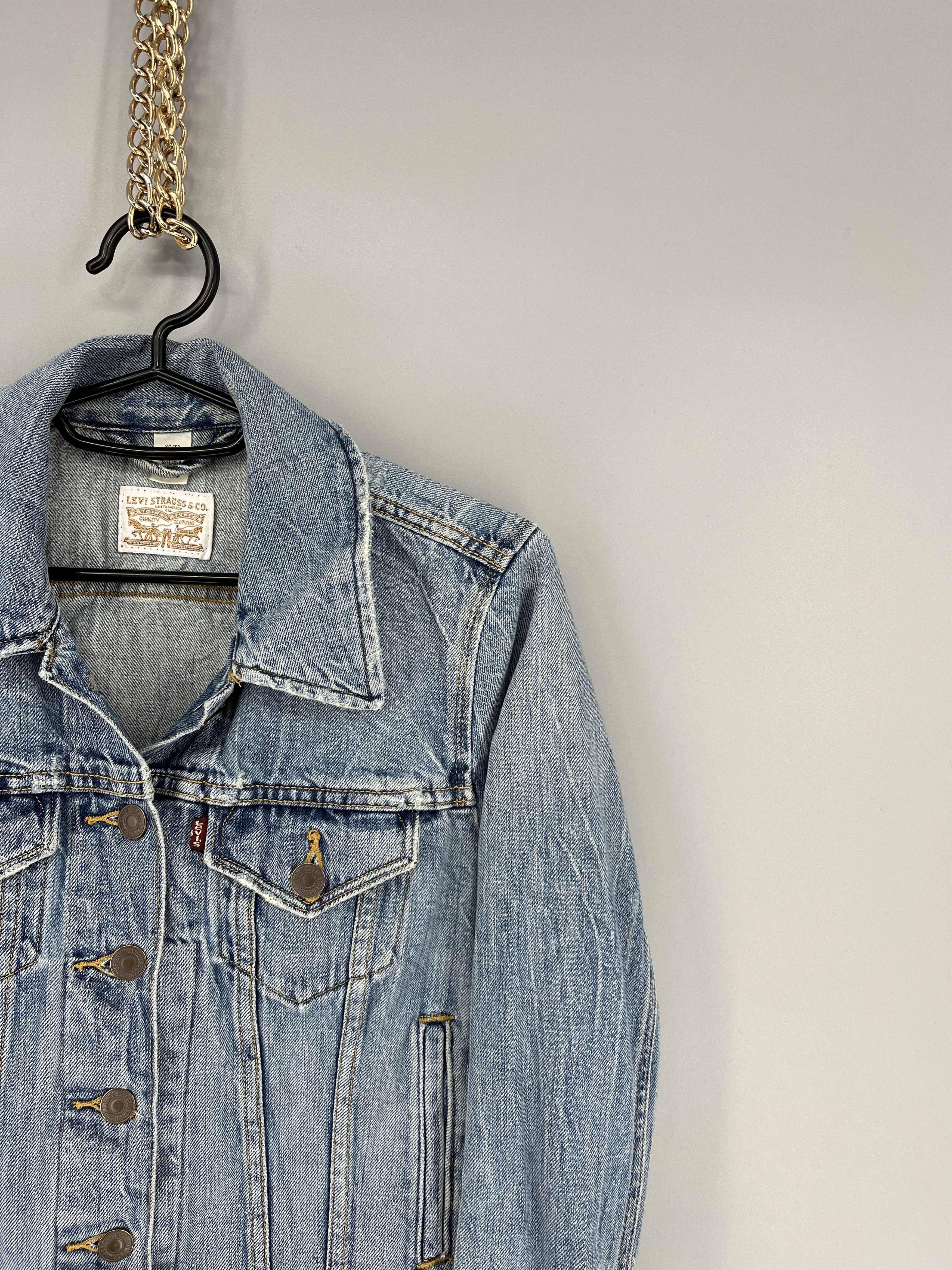 Levi's Womens Vintage Levis Denim Jeans Jacket 90s Retro Size XS Size XS / US 0-2 / IT 36-38 - 5 Thumbnail