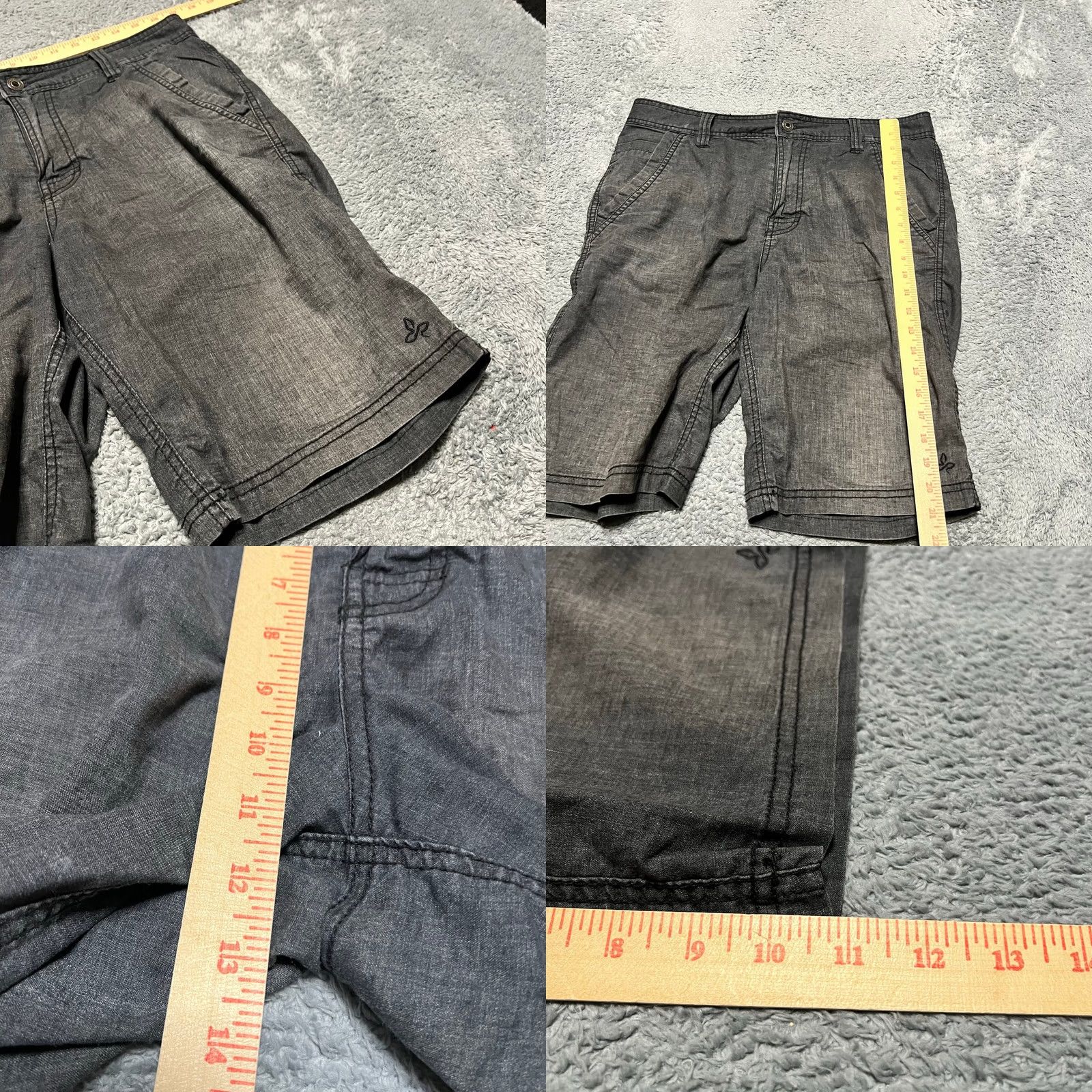 Prana Prana Furrow Shorts Mens 32 Gray Hemp Blend Lightweight Chino Outdoors Size US 32 / EU 48 - 8 Thumbnail