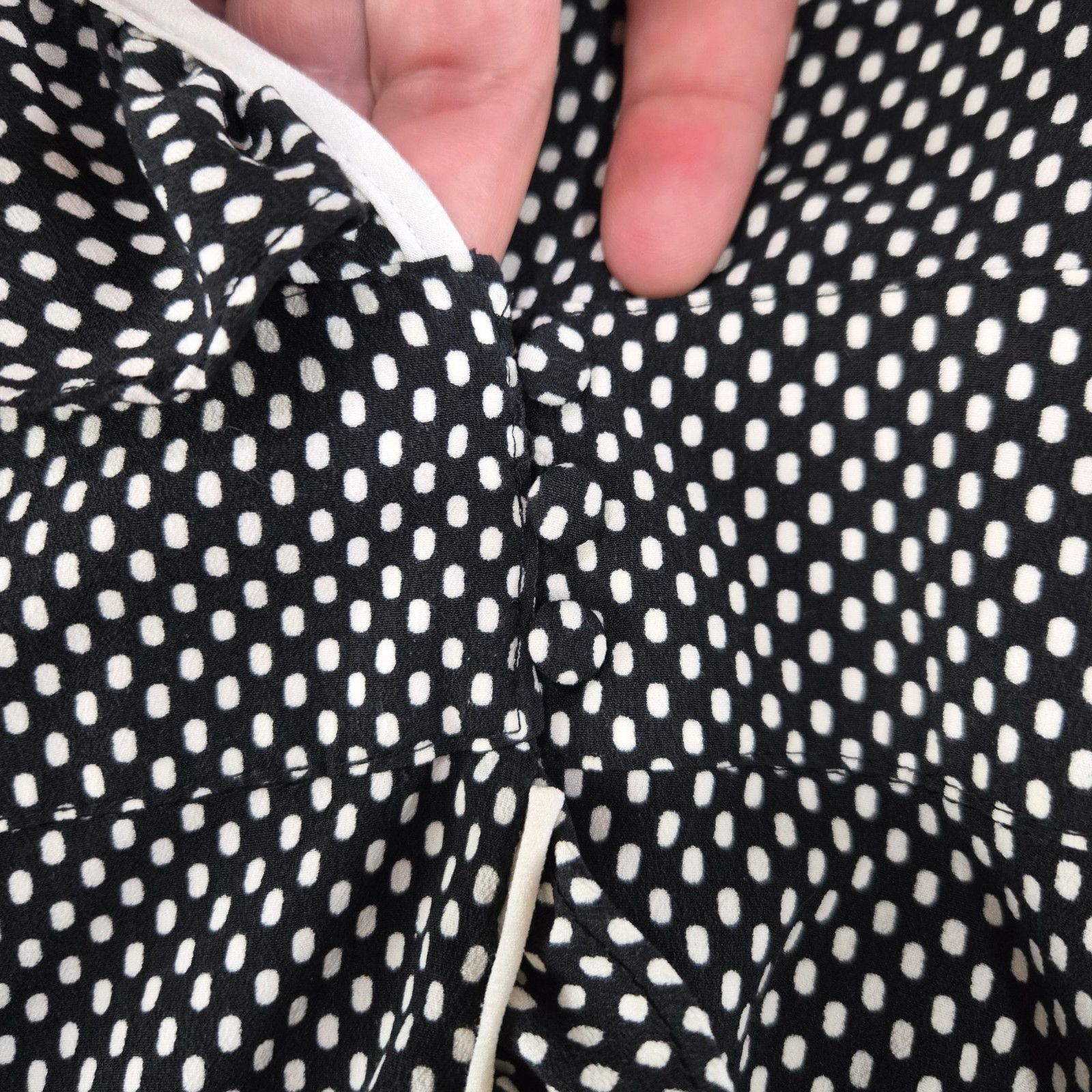 Other Black White Polka Dot Ruffle Wrap Midi Dress Size Large Size L / US 10 / IT 46 - 6 Thumbnail