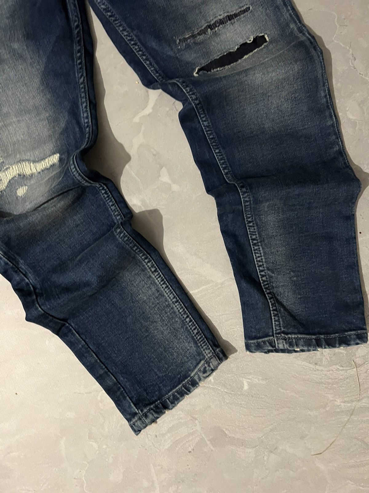 Vintage Glamour Skinny Faded Jean / Tokyo Grunge 90s Size US 31 - 4 Thumbnail