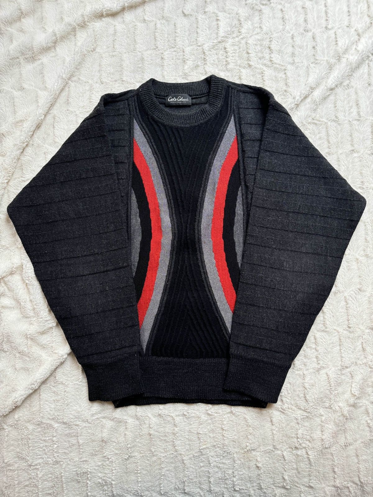 Carlo Colucci Cable Knit Sweater Carlo Colucci Geometric 90s Biggie Size US M / EU 48-50 / 2 - 1 Thumbnail