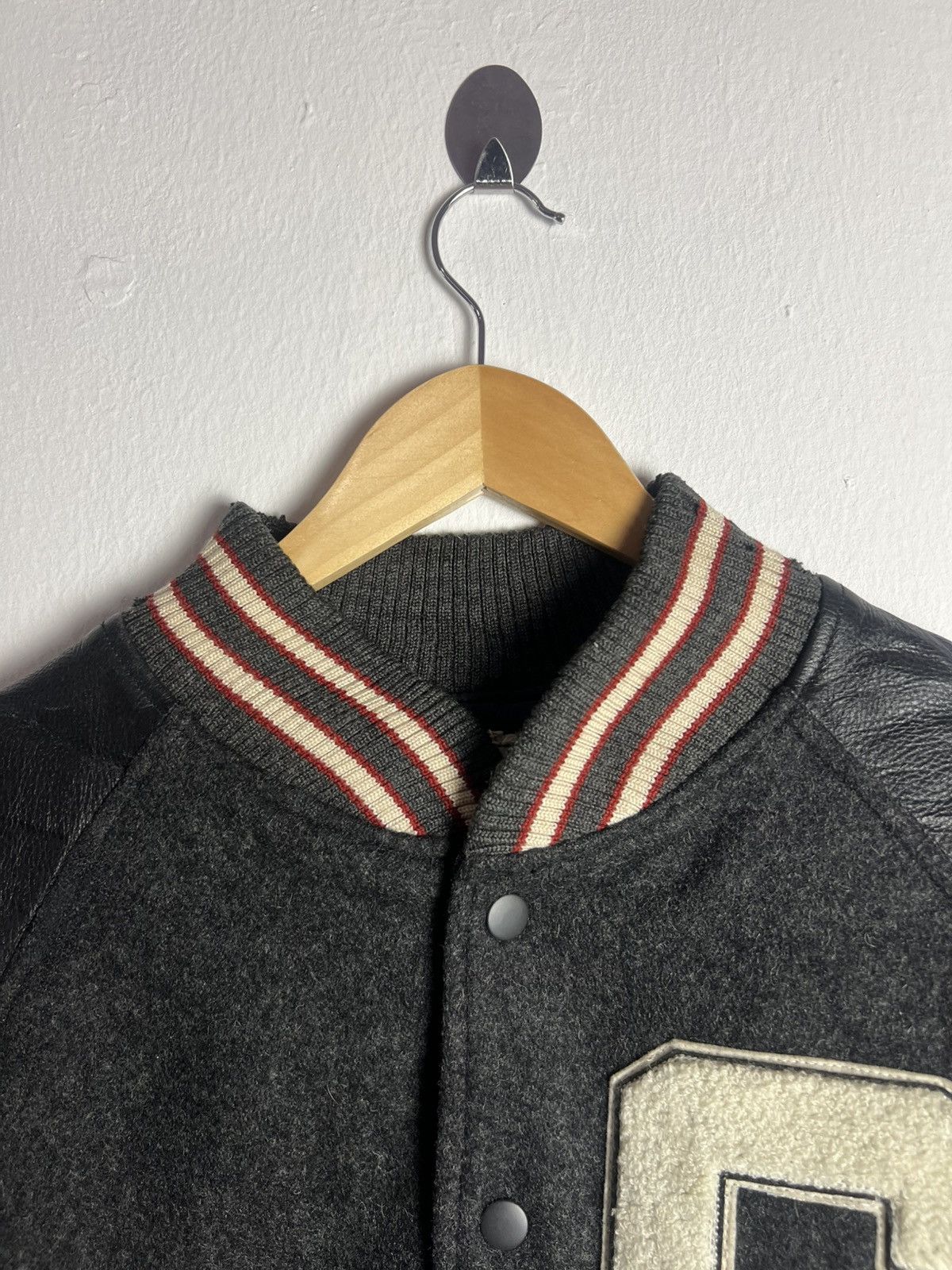 Japanese Brand Vintage Japan House of Blue Wool Leather Varsity JAcket Size US M / EU 48-50 / 2 - 7 Thumbnail