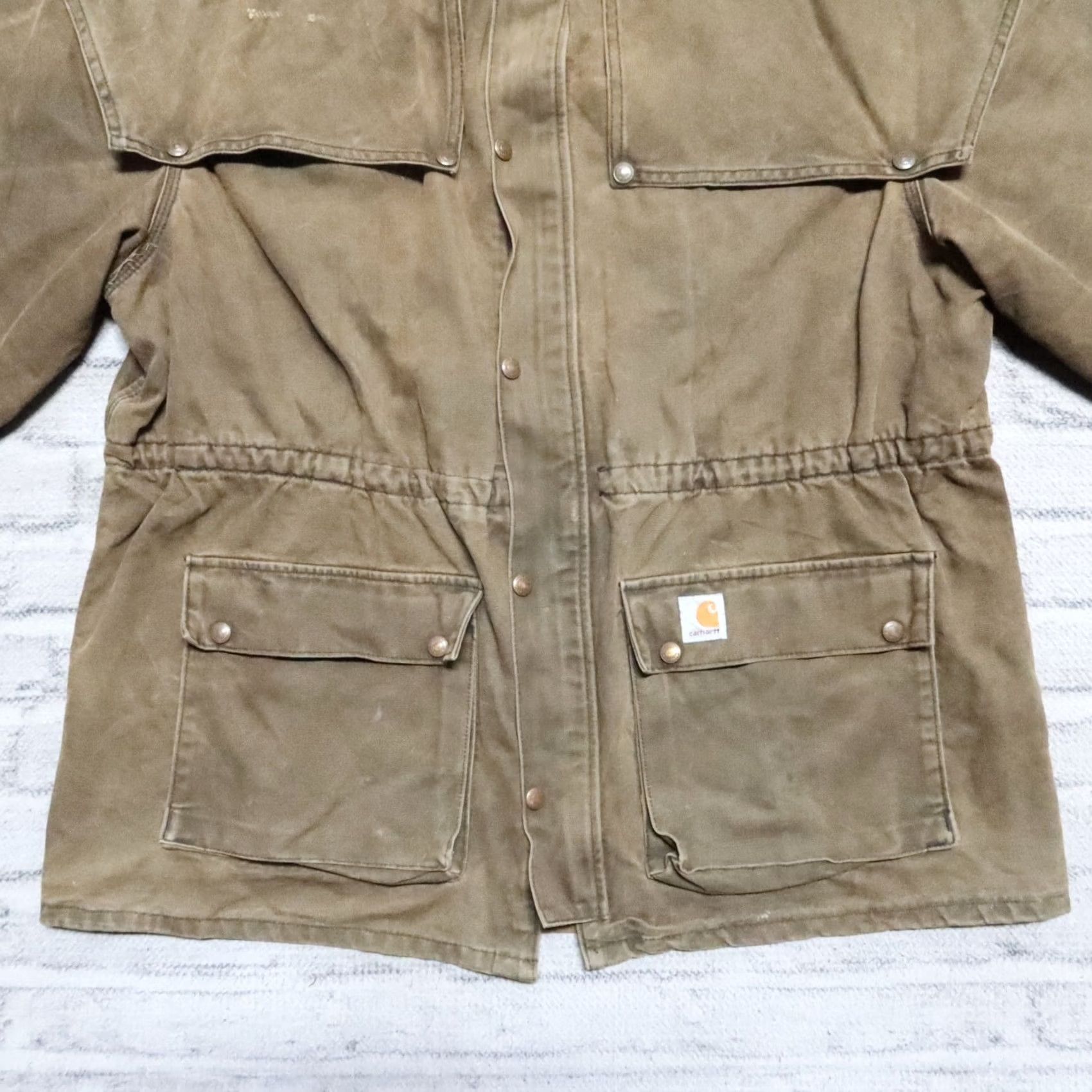 Carhartt VINTAGE Carhartt Jacket Canvas Duster Distressed XL Green Men Vintage 90s Carhartt Canvas Duster Distressed Jacket XL Green Men Size US XL / EU 56 / 4 - 3 Thumbnail
