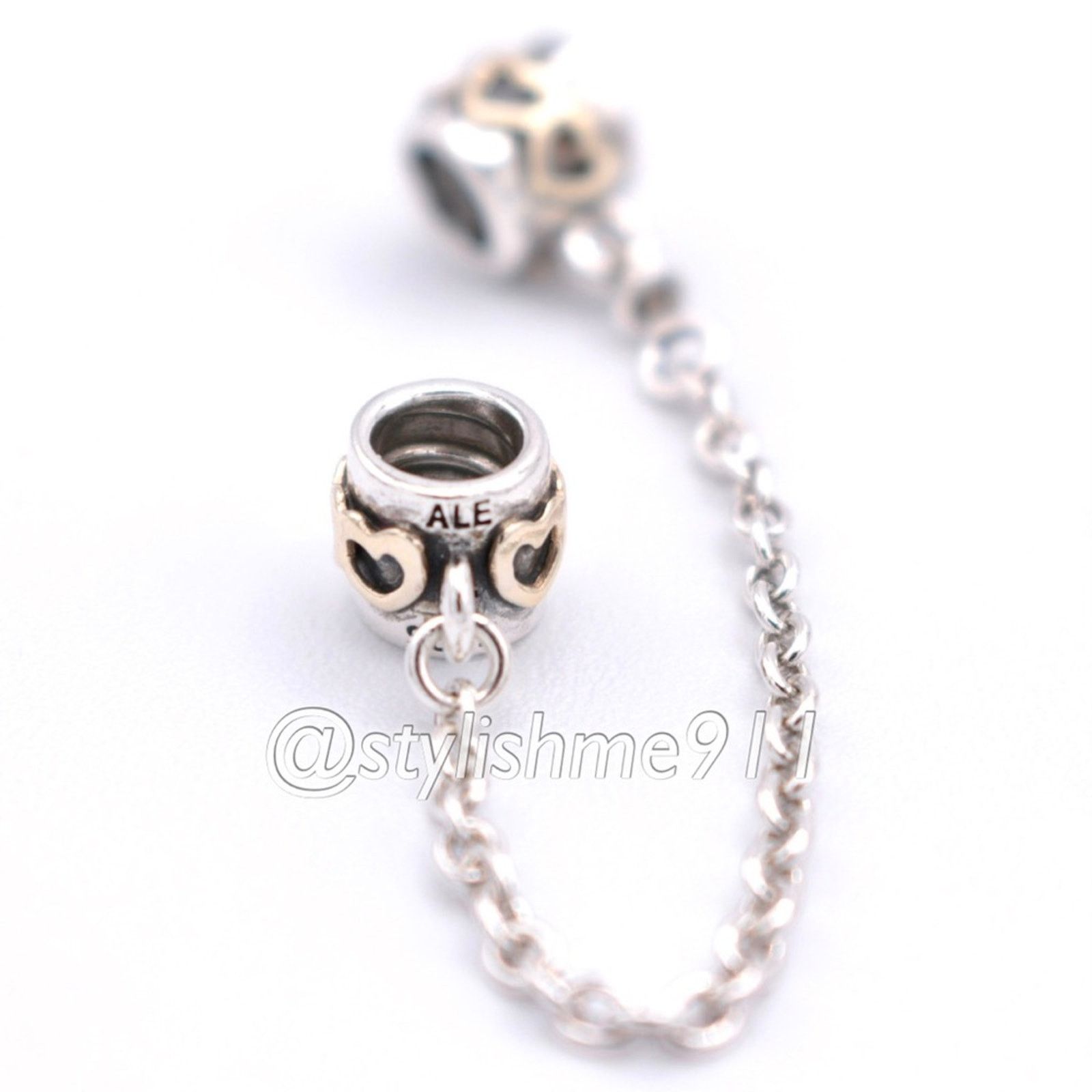 pandora Authentic PANDORA Two Tone Heart Safety Chain - 790307-05 Size ONE SIZE - 12 Thumbnail