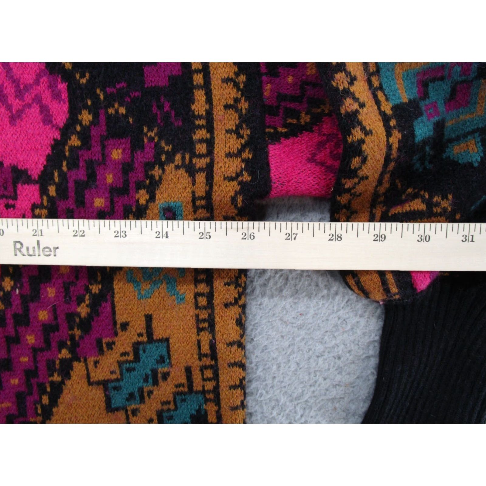 Anthropologie Farm Anthropology Cardigan XL Multicolor Aztec Southwestern Navajo Open Front Read Women Size XL / US 12-14 / IT 48-50 - 5 Thumbnail