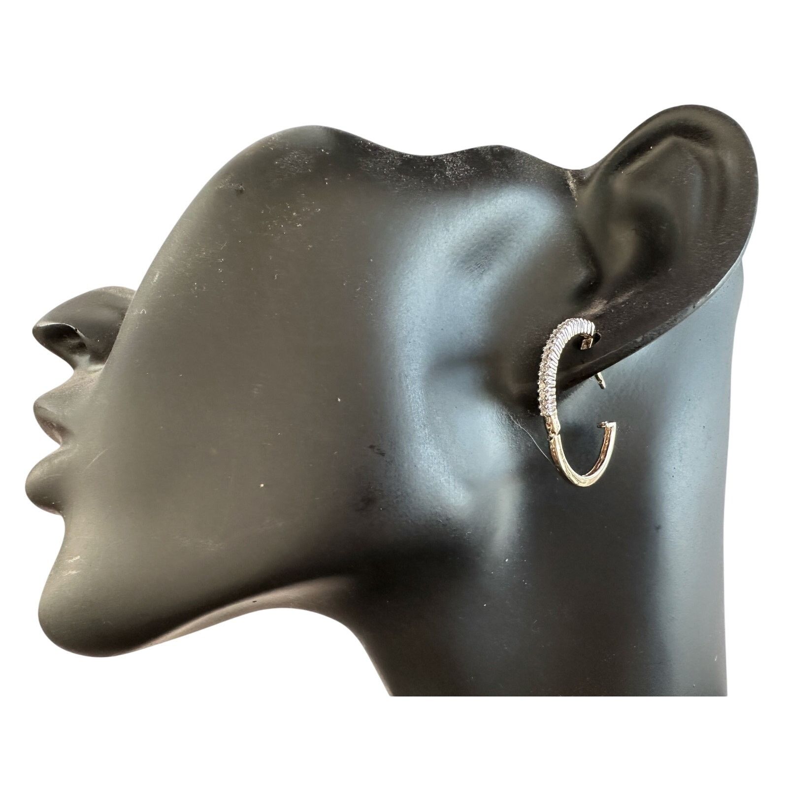 Other 1/3 Carat Natural Diamond Hoop Earrings Size ONE SIZE - 3 Thumbnail