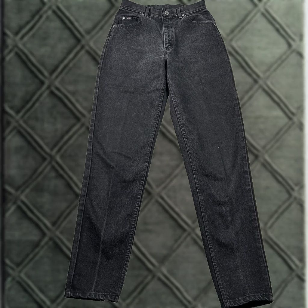 Lee VINTAGE Lee Jeans Womens 10L Tall 27x33 Mom High Rise Taper 90s Charcoal USA Jeans Mens Womens Girls Boys Size 32" / US 10 / IT 46 - 1 Thumbnail