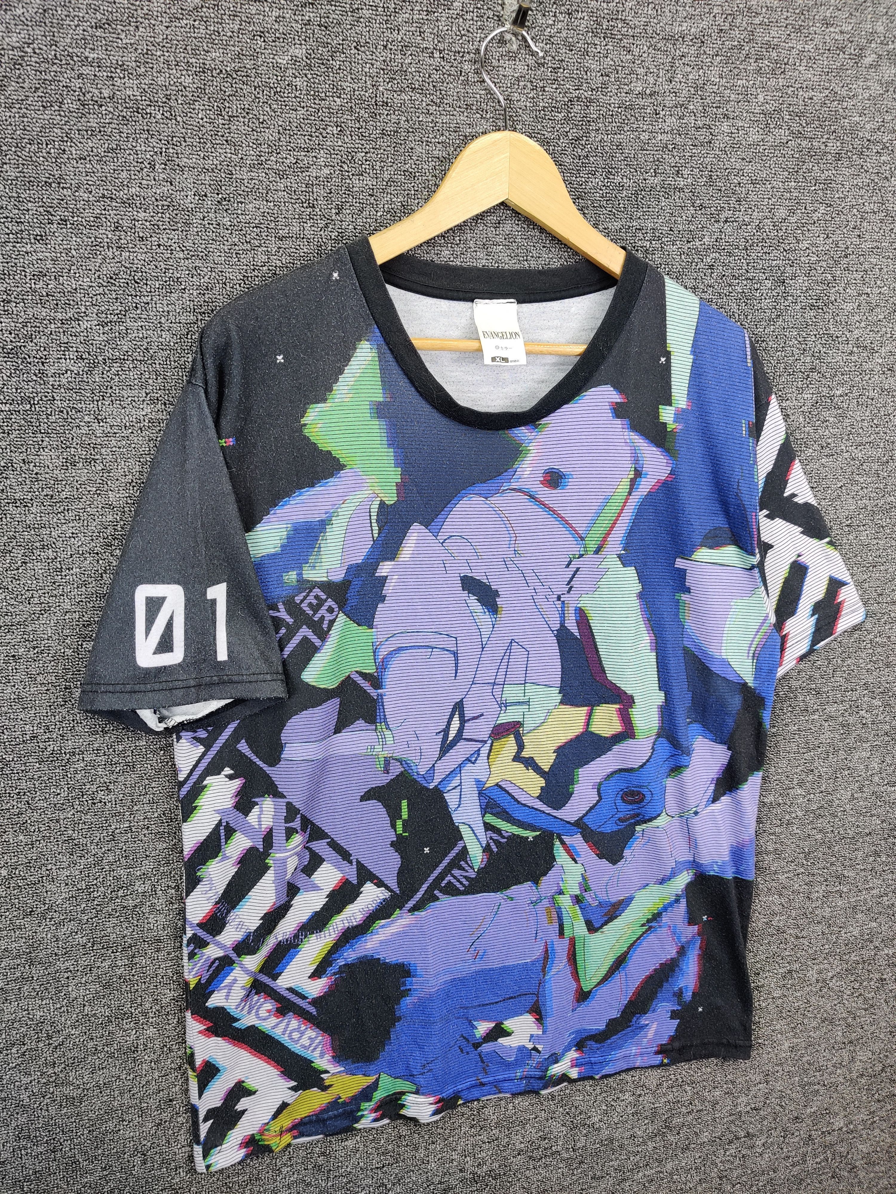 Anime Vintage Evangelion Nerv Eva-01 Overprint Tee Tshirt Size US XL / EU 56 / 4 - 4 Thumbnail