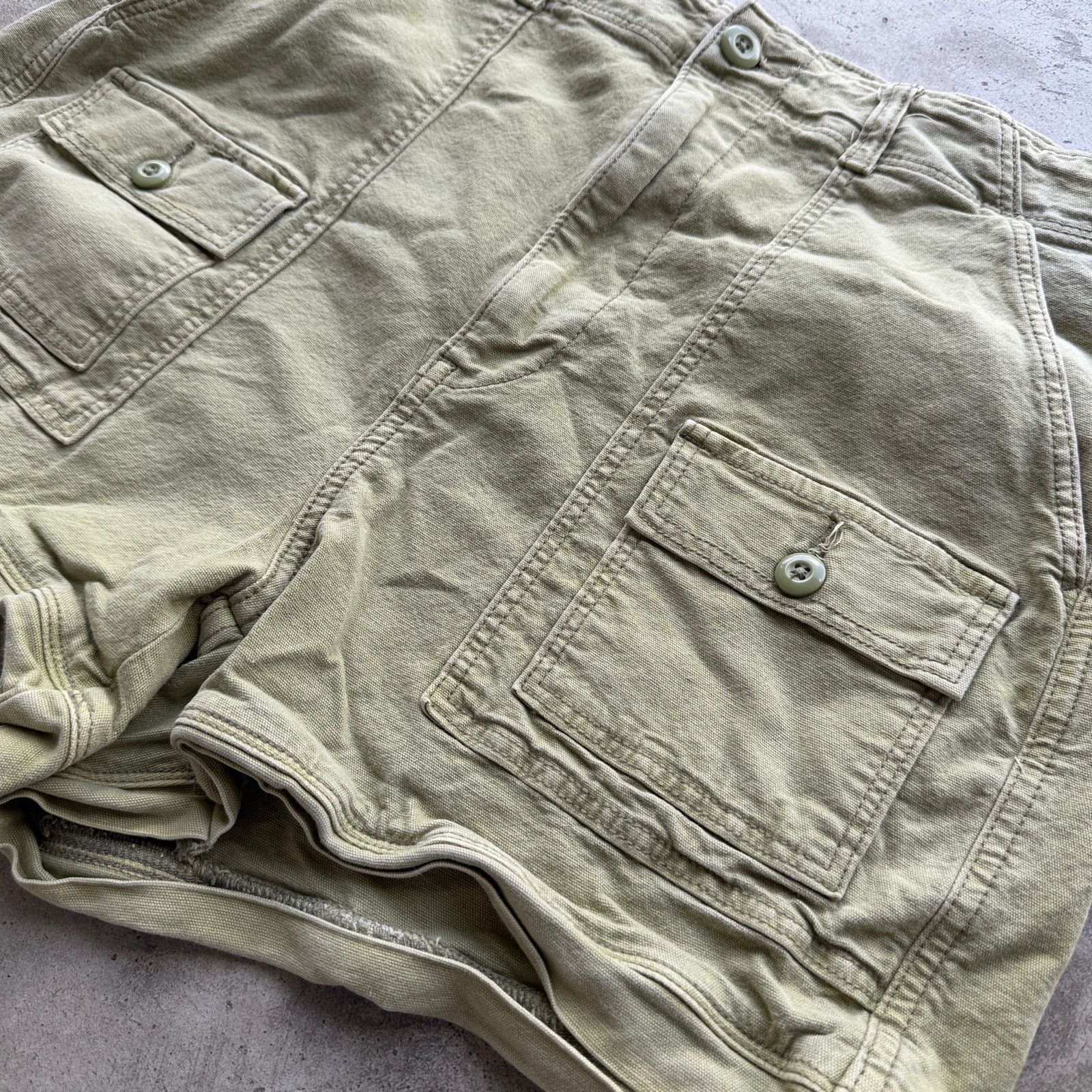 American Eagle Outfitters Vintage Y2K American Eagle Canvas Cargo Shorts Women’s 12 Size 34" / US 12 / IT 48 - 2 Thumbnail