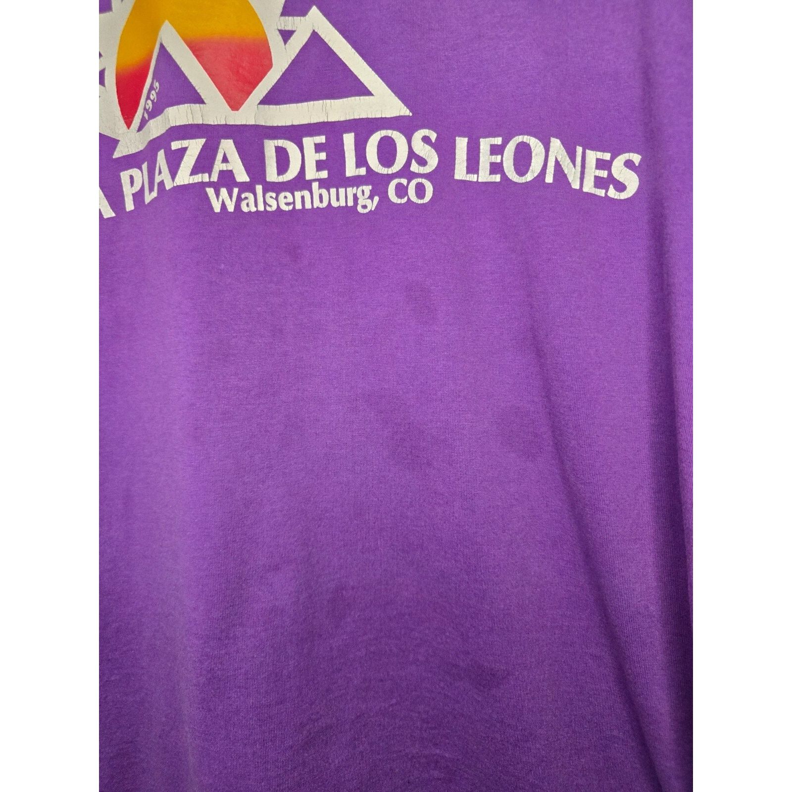 Vintage Vintage Walsenburg Shirt La Plaza De Los Leones Purple Tee L Size US L / EU 52-54 / 3 - 4 Thumbnail