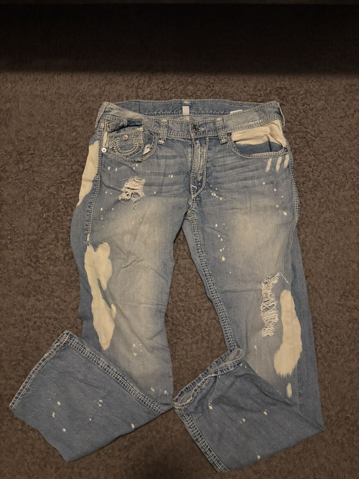 True Religion Blue and white true religion jeans Size US 34 / EU 50 - 1 Thumbnail