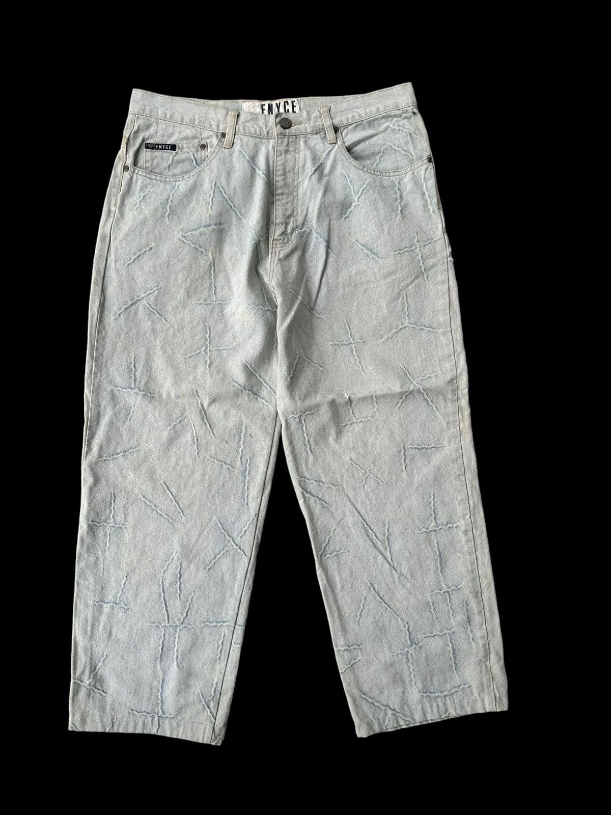 Issey Miyake Enyce thunder design denim jeans Size US 34 / EU 50 - 3 Thumbnail