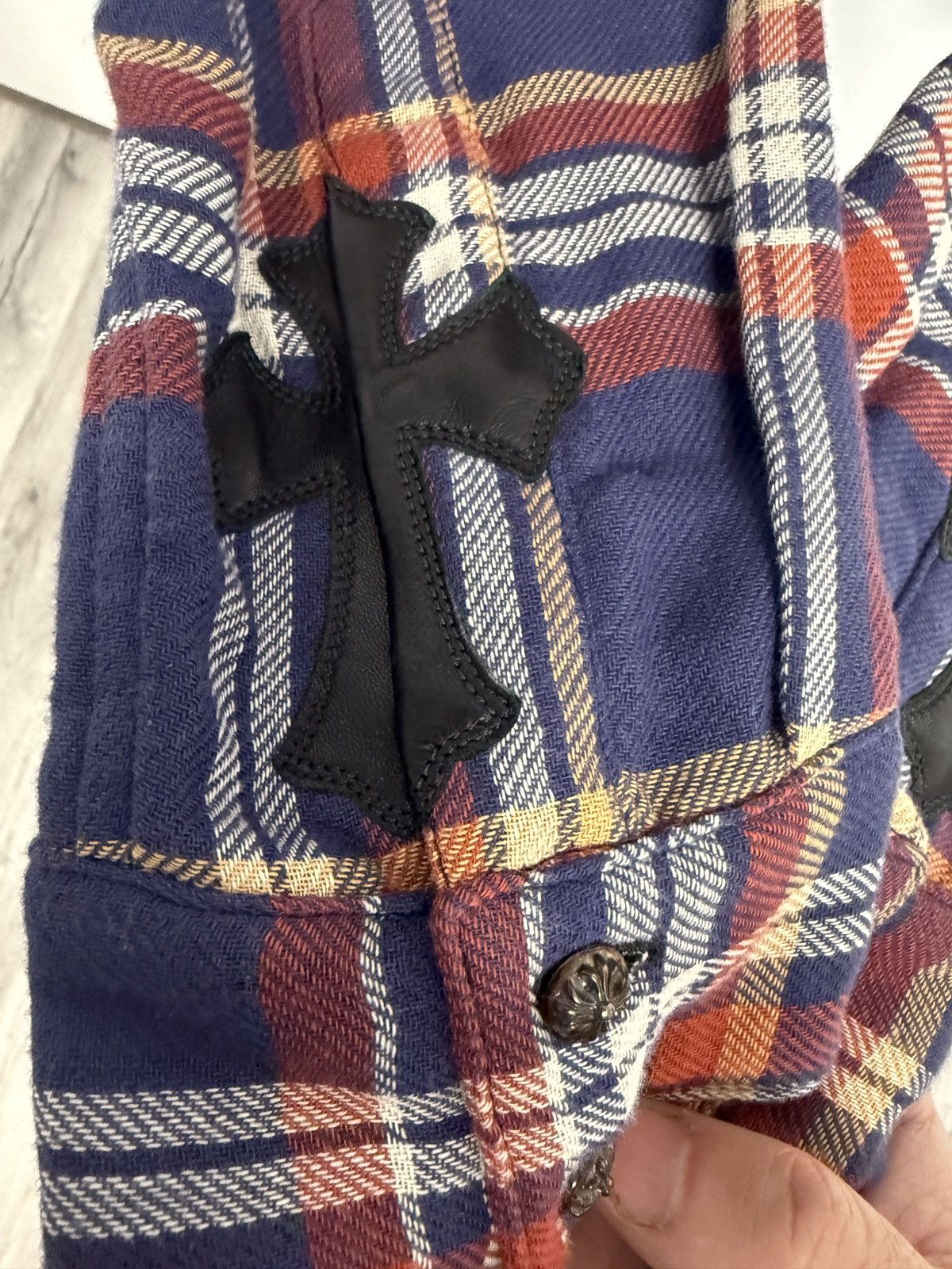 Chrome Hearts Chrome Hearts Leather Cross Patch Flannel Size US L / EU 52-54 / 3 - 3 Thumbnail