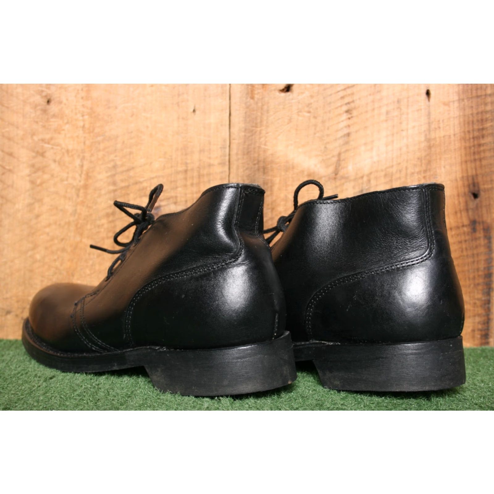Vintage VINTAGE Addison Shoe Co. Boot Mens Chukka Leather Steel Toe 80s Black Size 6.5 R Size US 7 / EU 40 - 3 Thumbnail