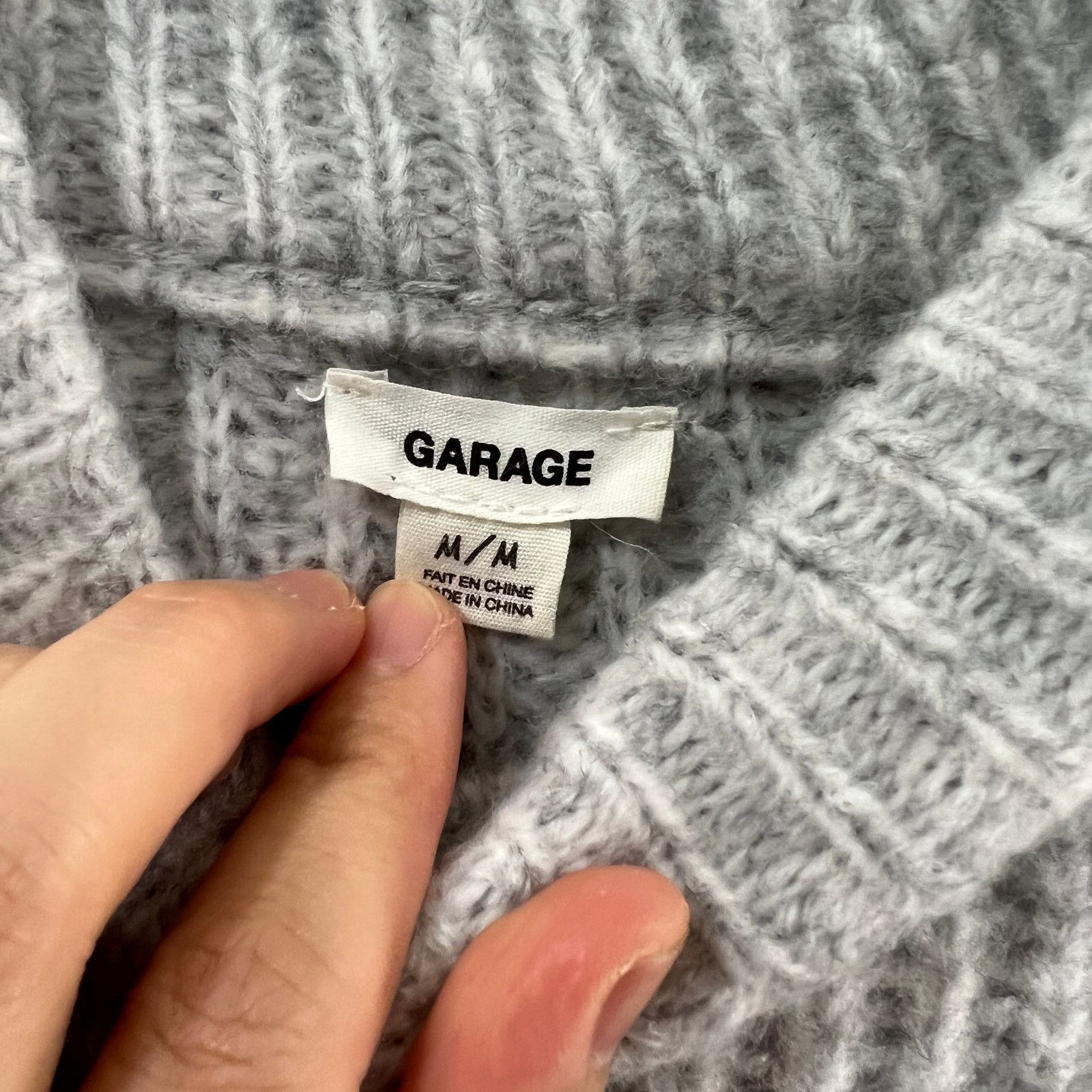 Garage Garage Turtleneck Gray Sweater Womens Medium Size M / US 6-8 / IT 42-44 - 3 Thumbnail