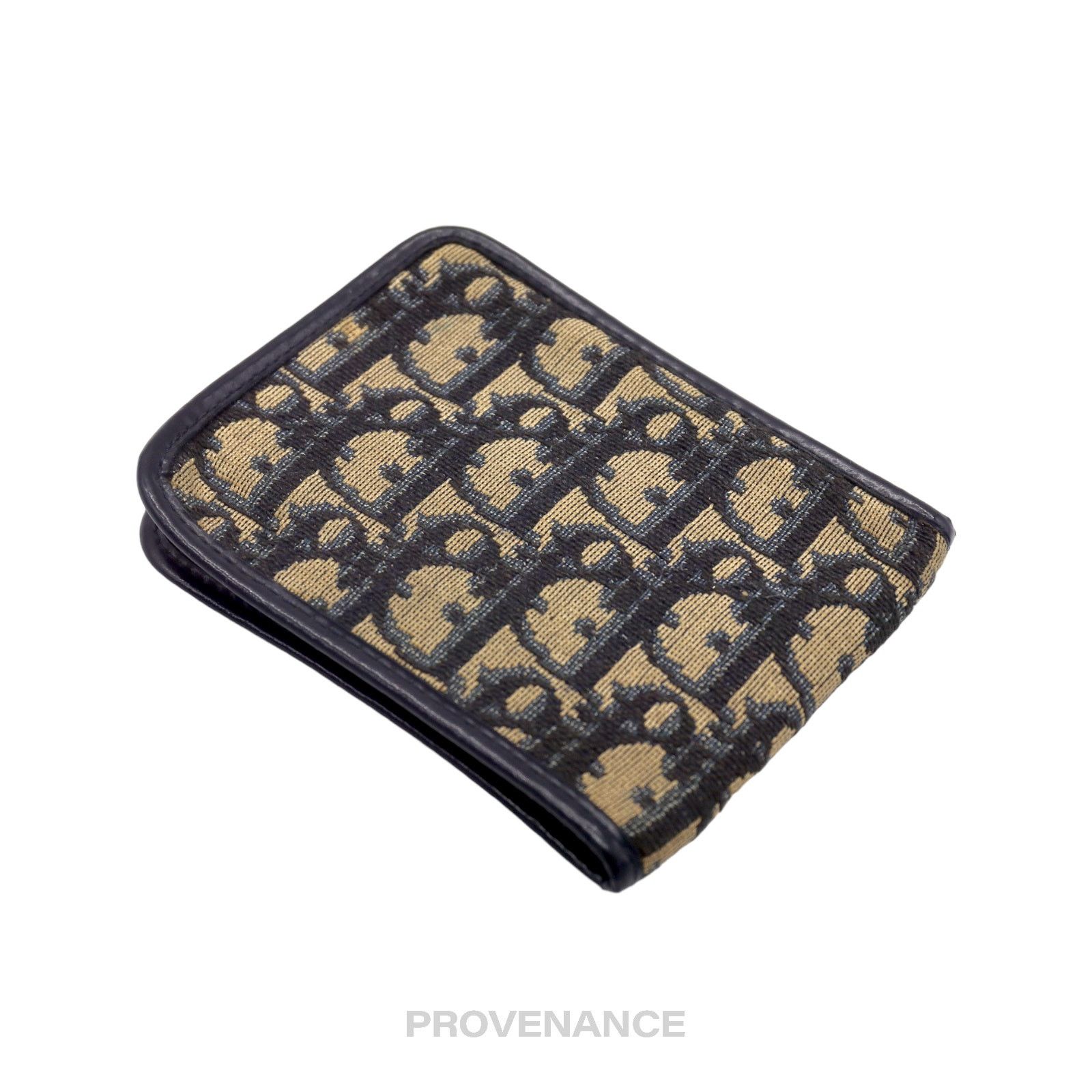 Dior 🔴 Dior Oblique Trotter Bifold Wallet - Navy Jacquard Size ONE SIZE - 4 Thumbnail