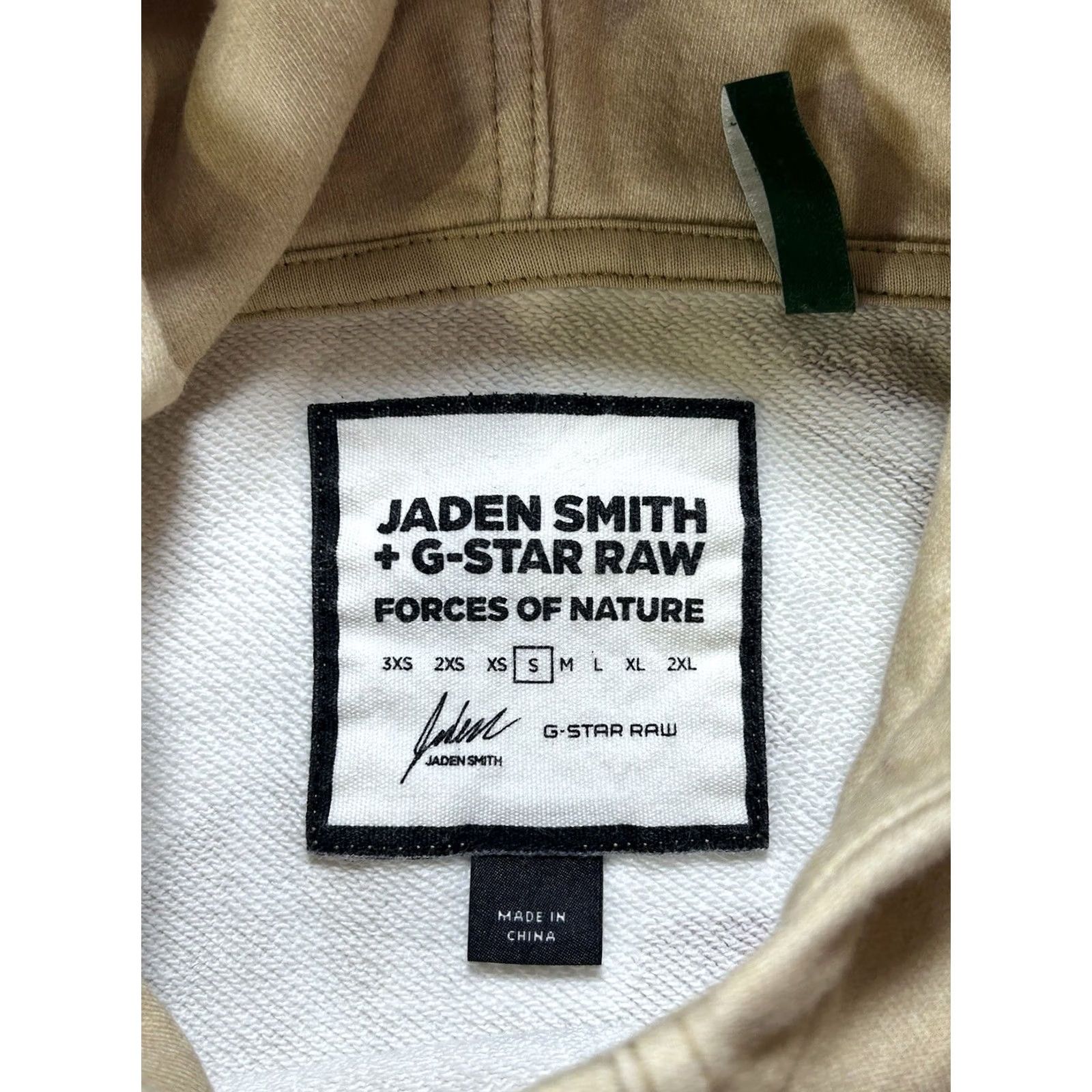Vintage Womens Small Tan Jaden Smith G-Star RAW Cropped Graphic Hoodie Pullover Limited Size S / US 4 / IT 40 - 7 Thumbnail