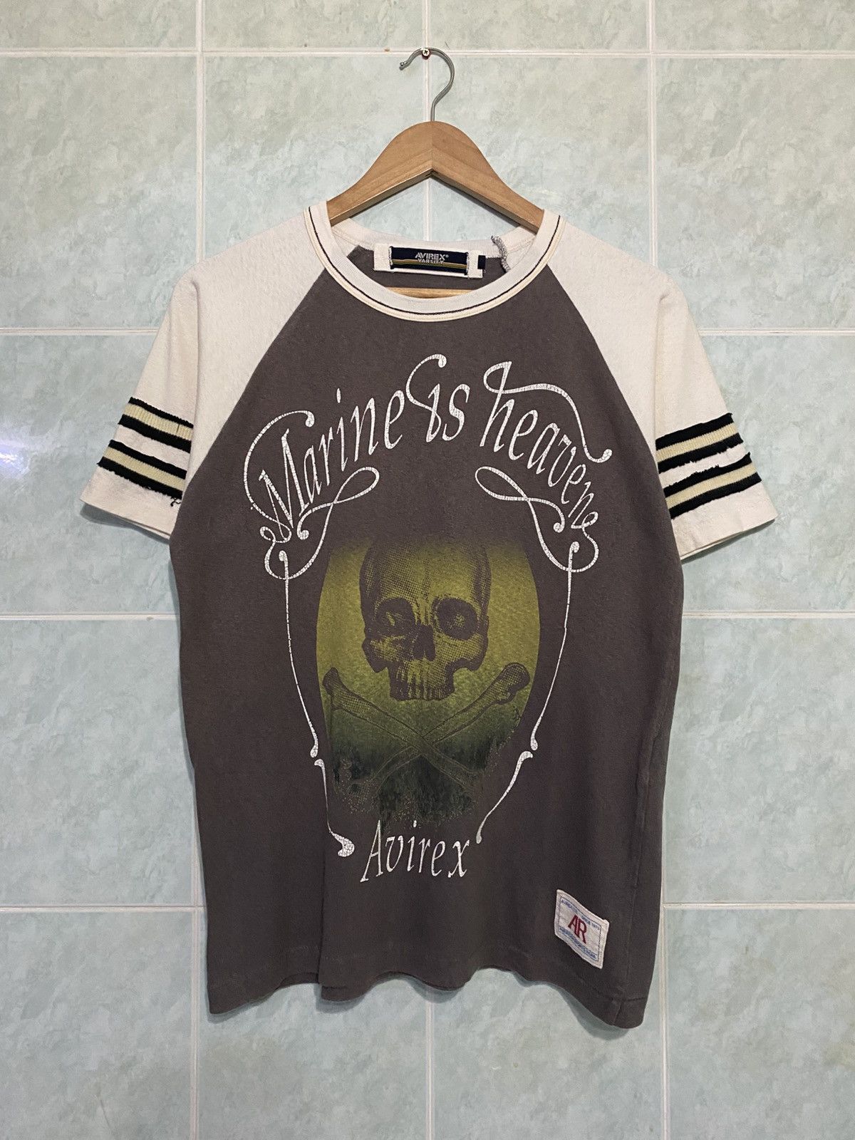 Avirex × Vintage Vintage 90s Avirex Varsity Marine Is Heaven Toxic Skull Size US M / EU 48-50 / 2 - 1 Thumbnail