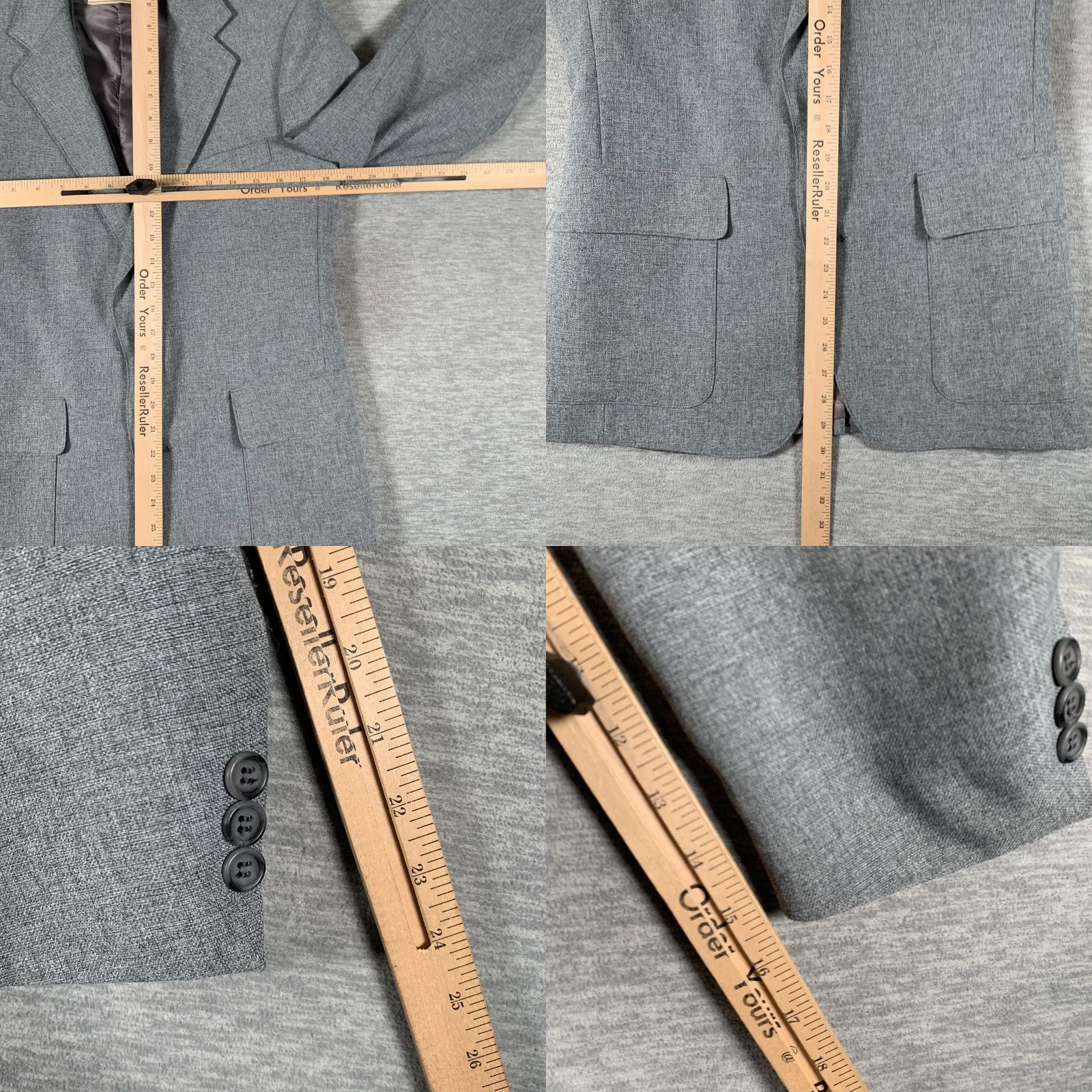 Levi's VINTAGE Levi's Suit 3 Piece Mens 46 Gray Tweed STA-PREST 37x28 Set Size 46R - 8 Thumbnail