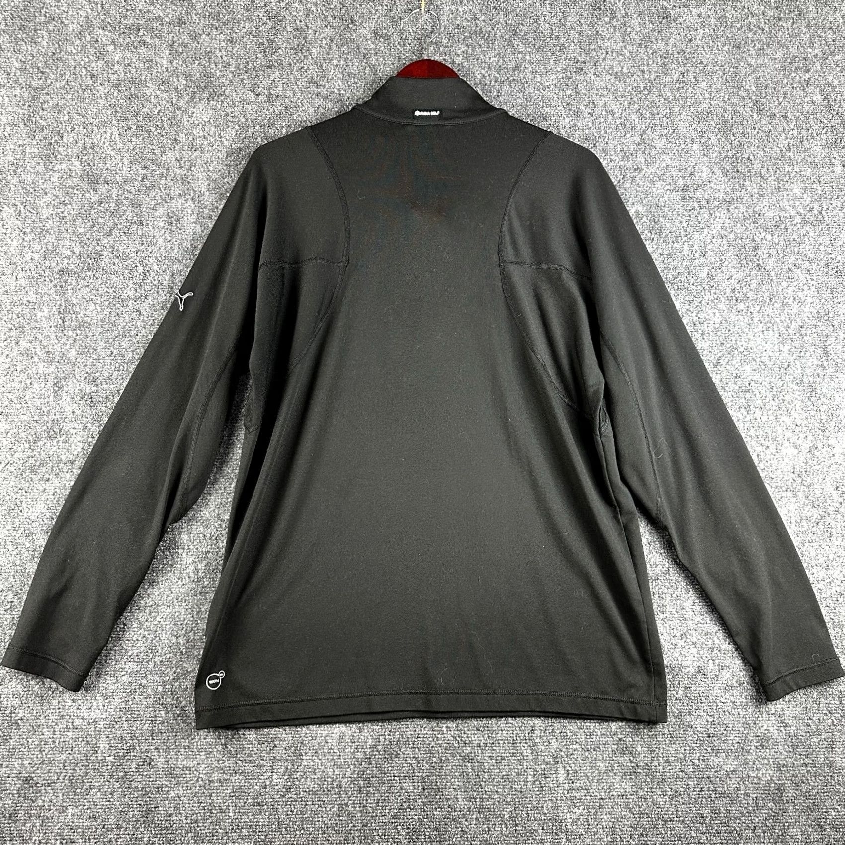 Puma PUMA Golf Shirt Mens Medium 1/4 Zip Pullover Black Long Sleeve Stretch Seasonal Warm Cell Activewear Casual Dress Shirt Mens Size US M / EU 48-50 / 2 - 7 Thumbnail