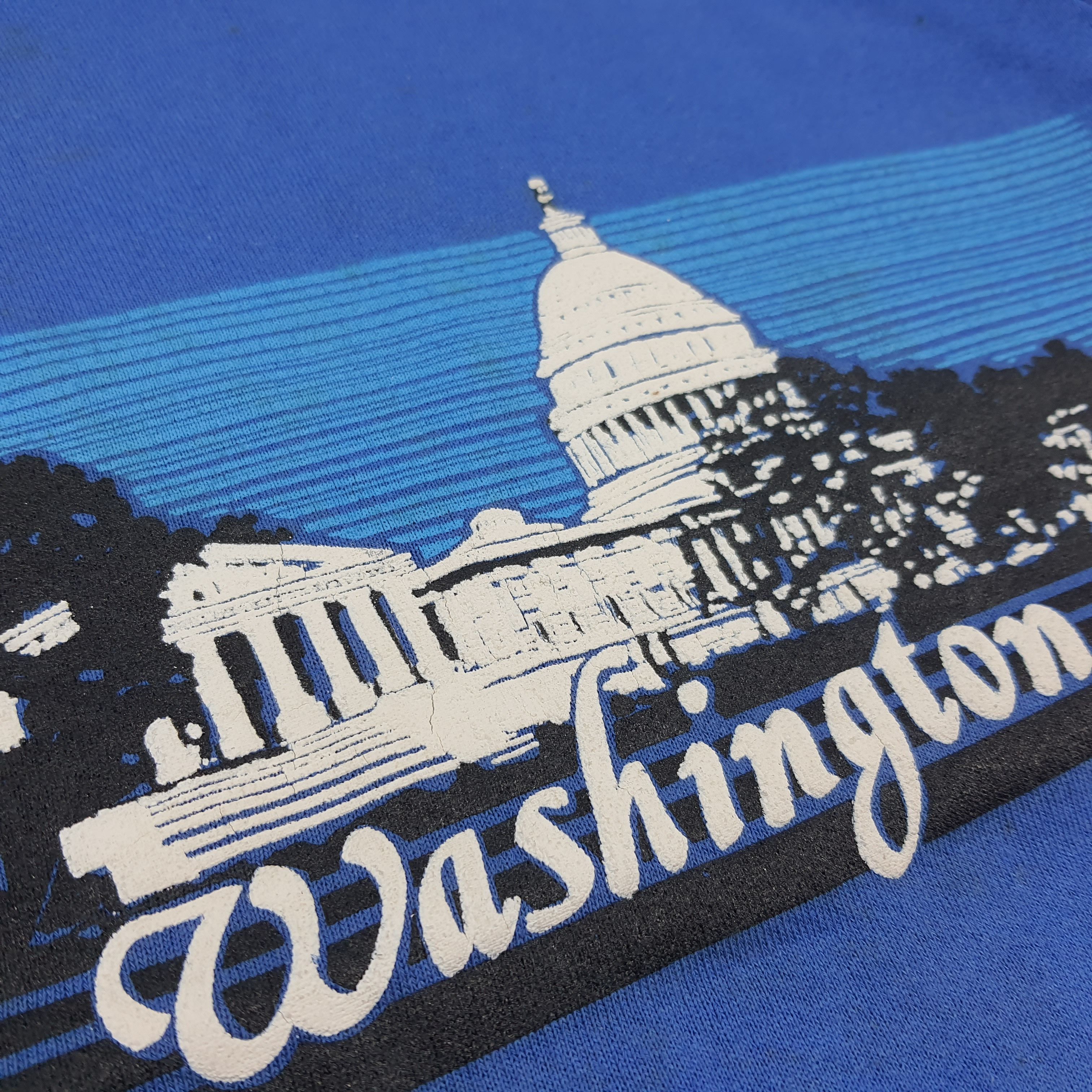 Fruit Of The Loom Vintage Washington D.C. Art Design Sweatshirt C290N15 Size US S / EU 44-46 / 1 - 2 Thumbnail