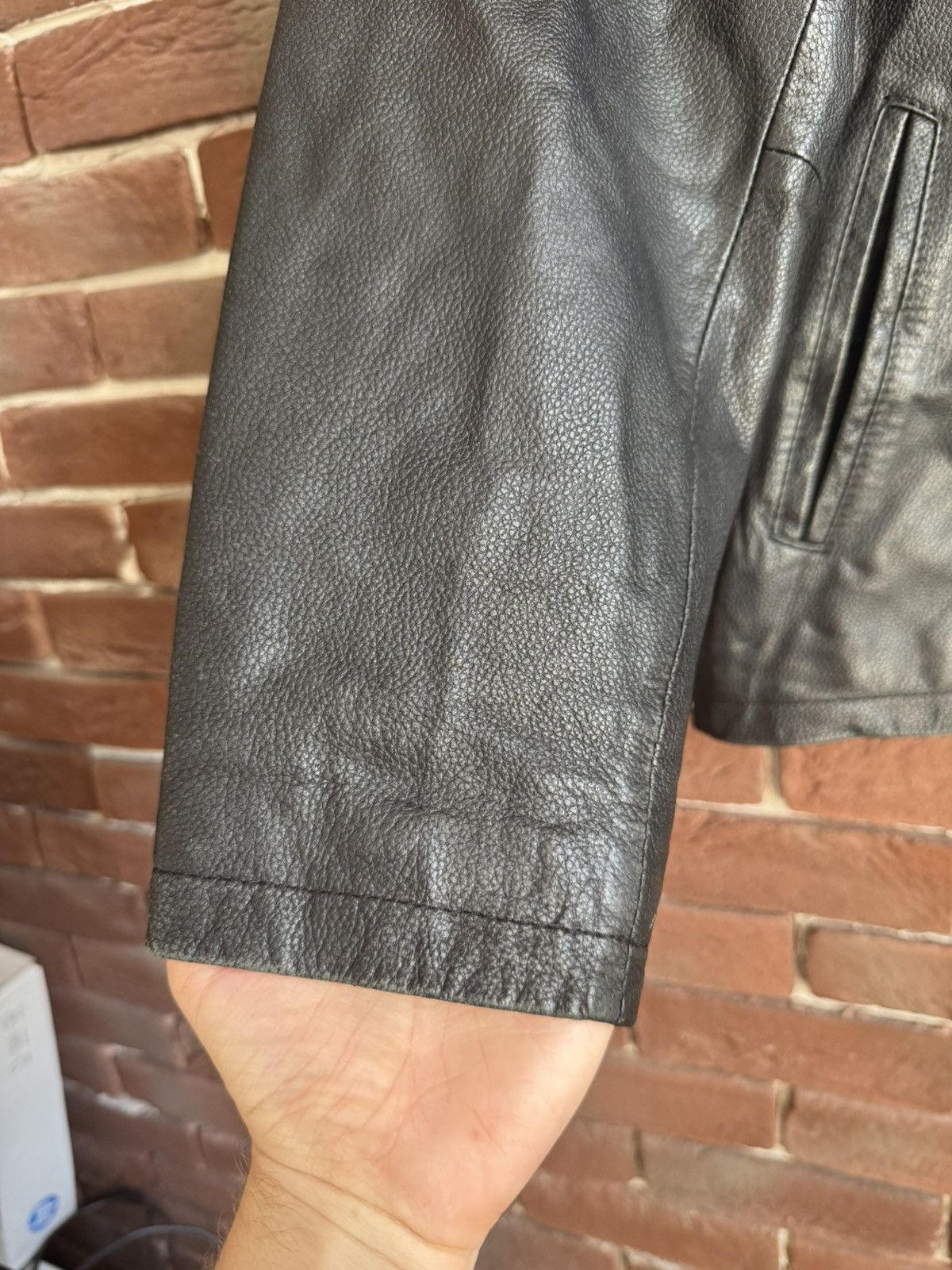 Leather Vintage Genuine Real Leather Jacket High Quality Rock Punk Size US M / EU 48-50 / 2 - 3 Thumbnail