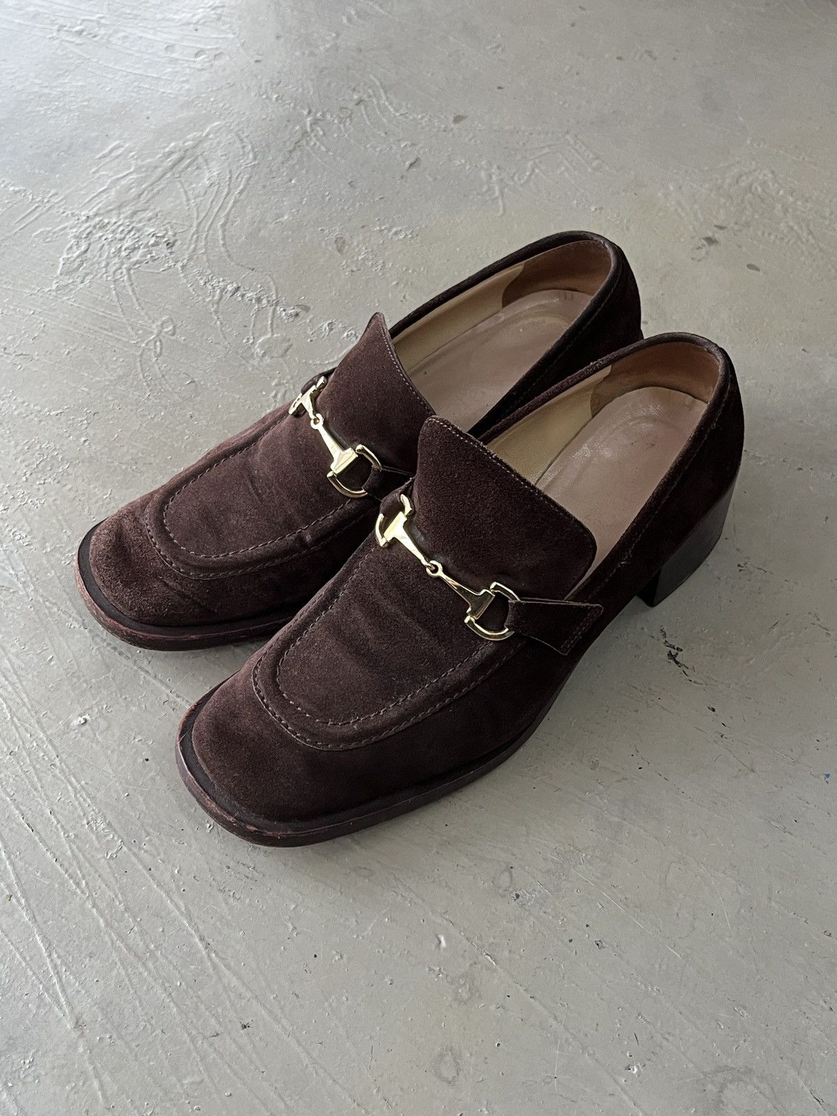 Gucci Vintage Gucci Tom Ford Era Horsebit Suede Leather Loafers Size US 7 / IT 37 - 3 Thumbnail